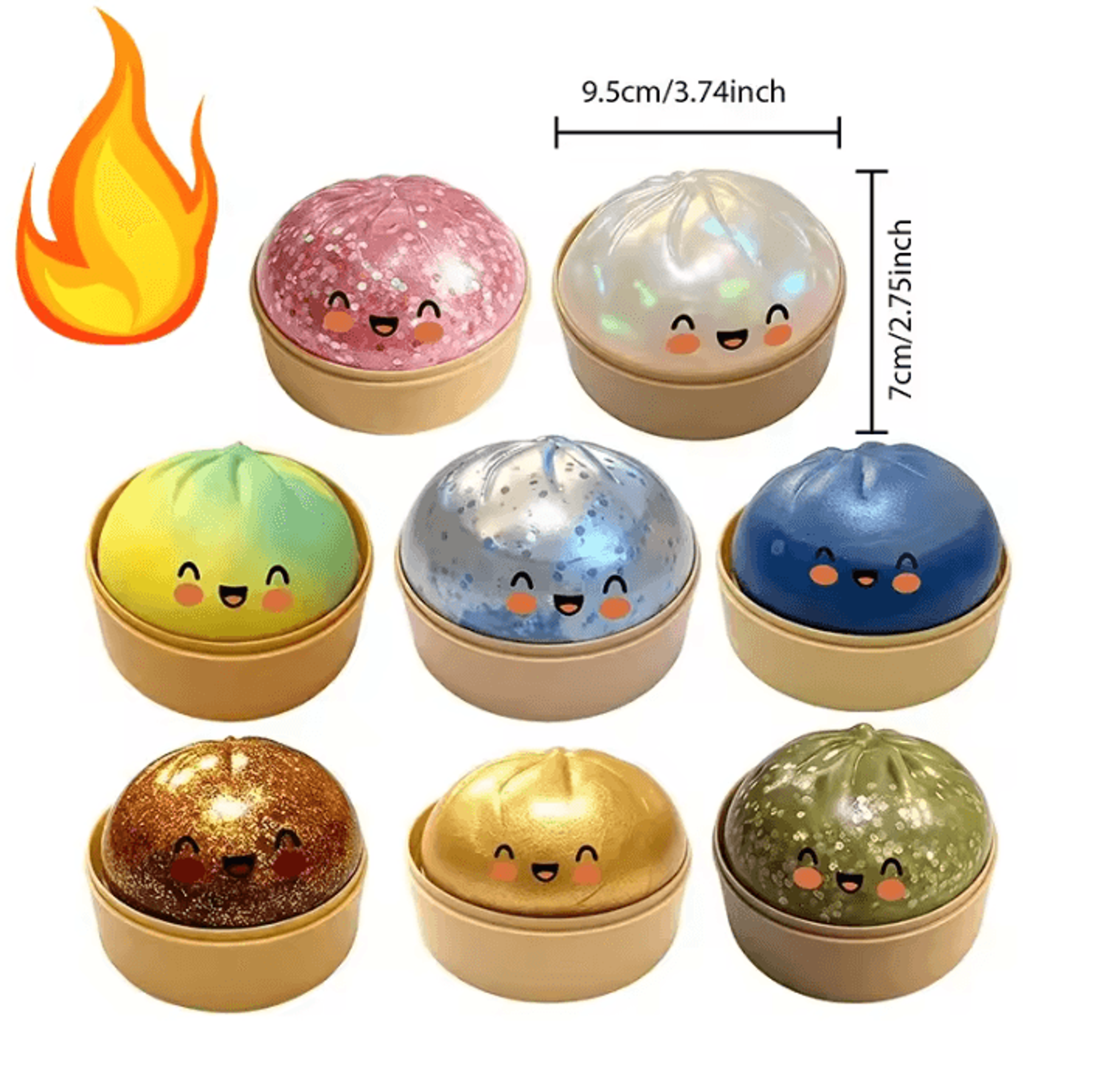 slow rebound dumpling stress ball – squishy stress relief toy for desk, home & office