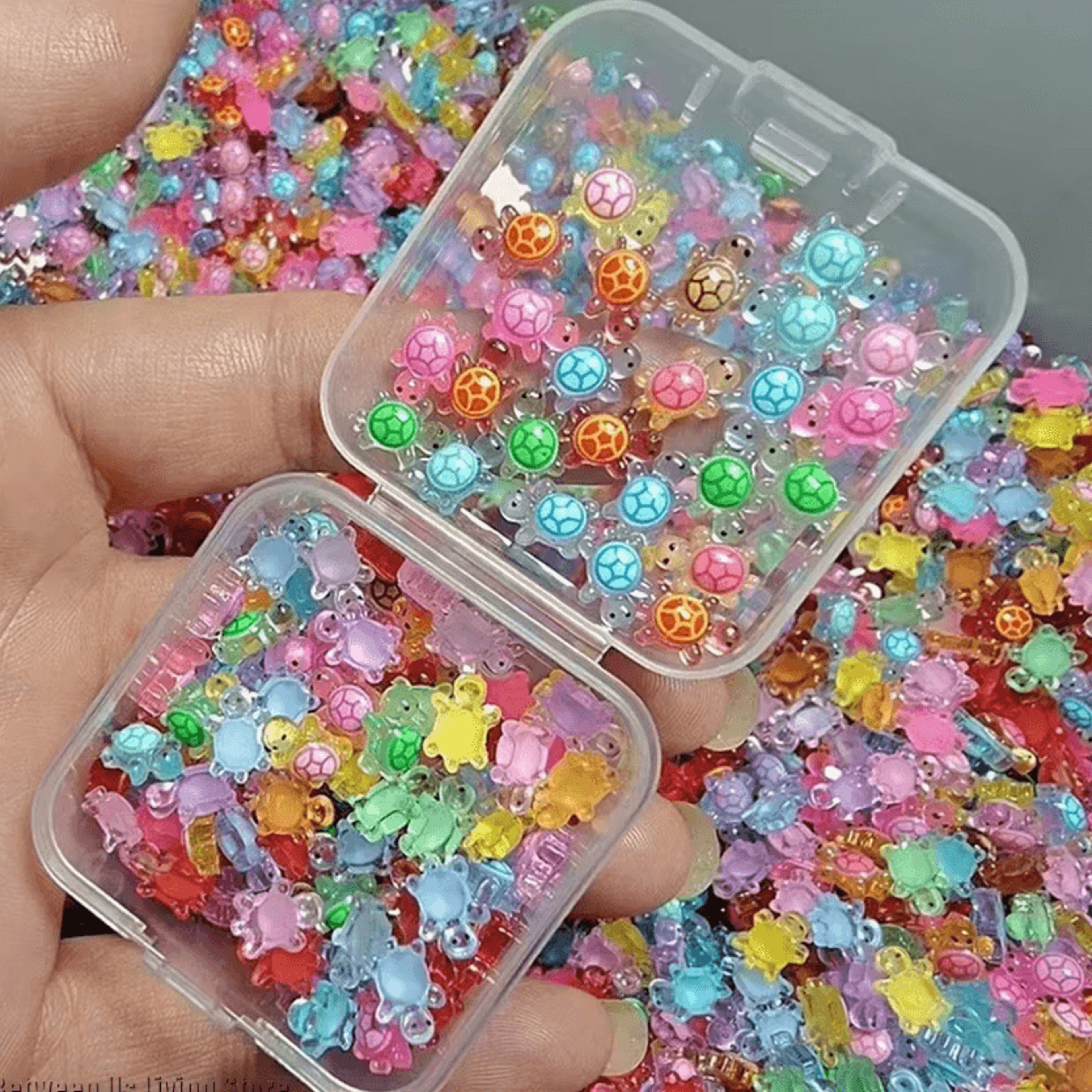 100pcs glow in the dark mini resin turtles – mini turtle figurines for fairy gardens, crafts & diy decor