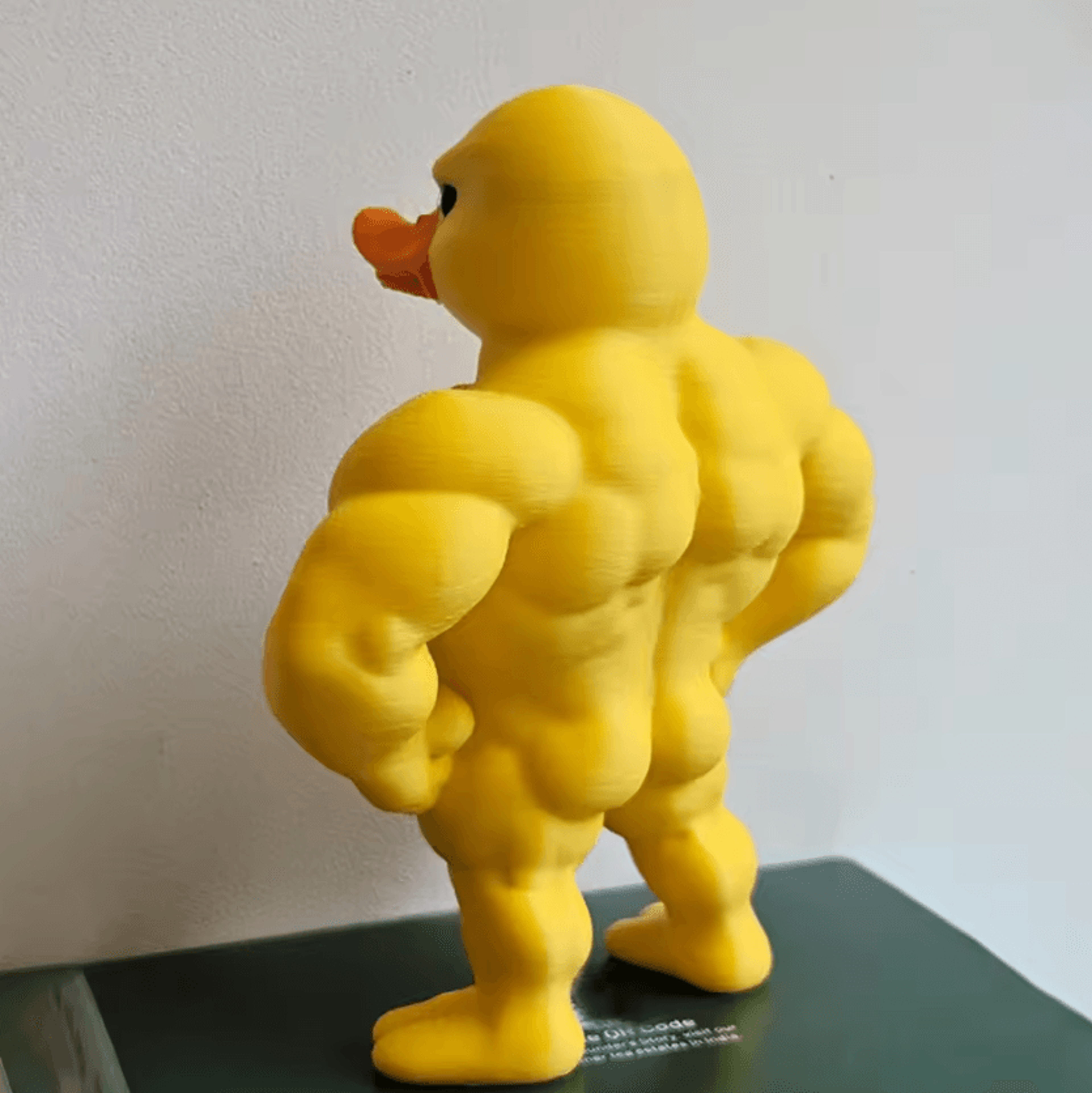 muscle duck statue – funny duck figurine 3d desktop duck decor for home, office & garden