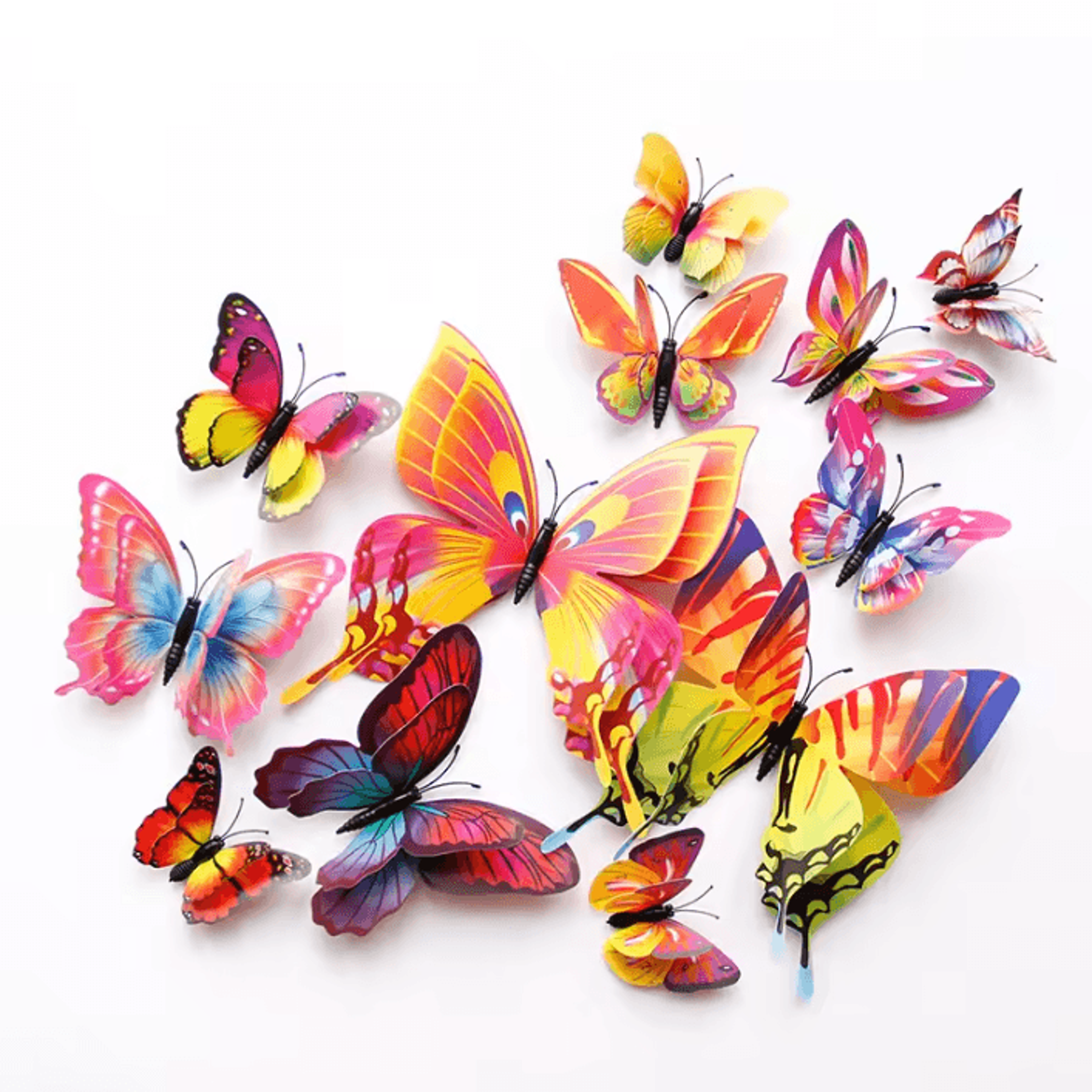 12pcs 3d butterfly wall stickers – 3d butterfly wall decor double layer butterfly wall stickers for home & wedding decor