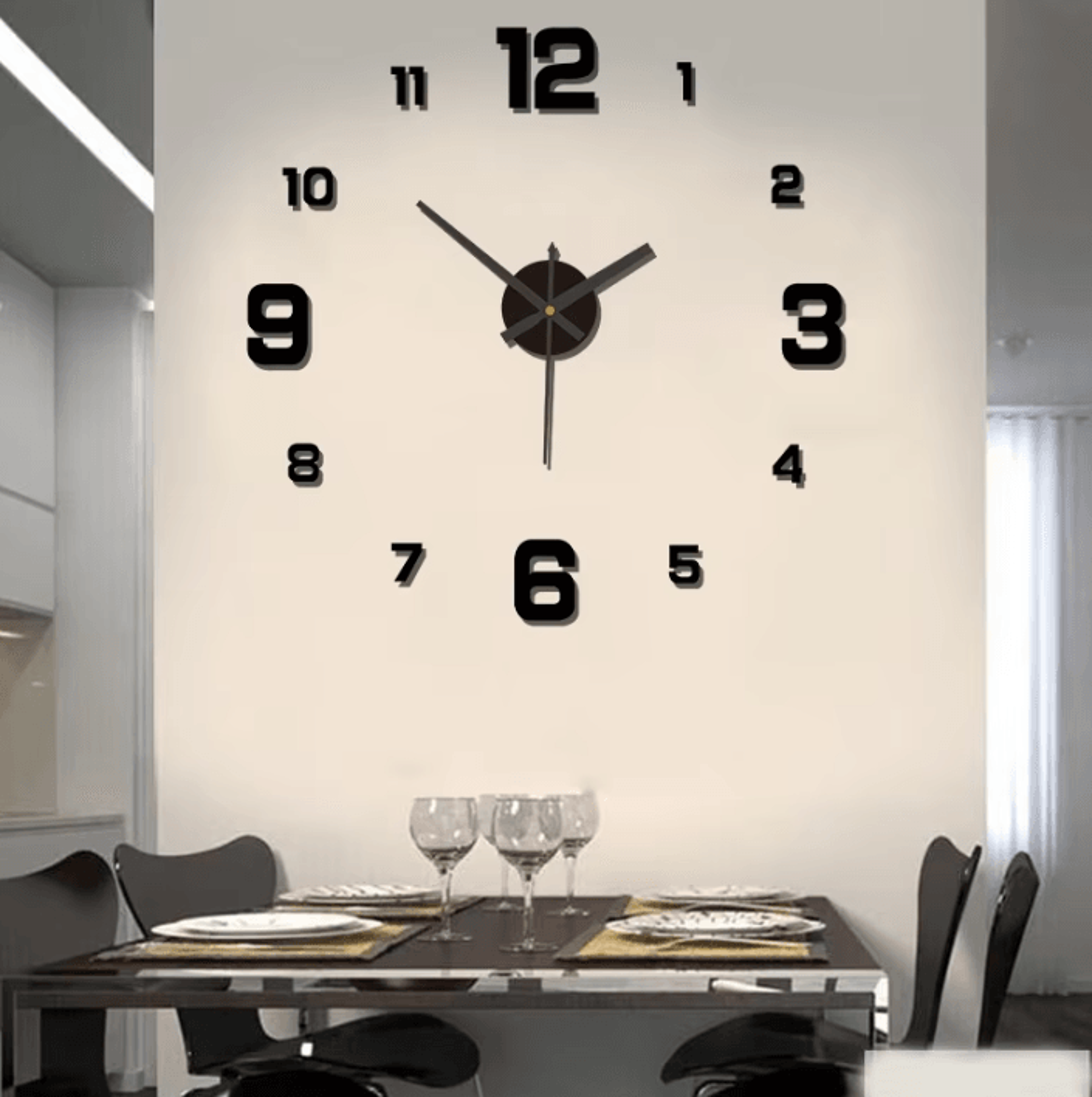 diy 3d frameless wall clock – 3d wall clock silent modern wall clock for living room & office