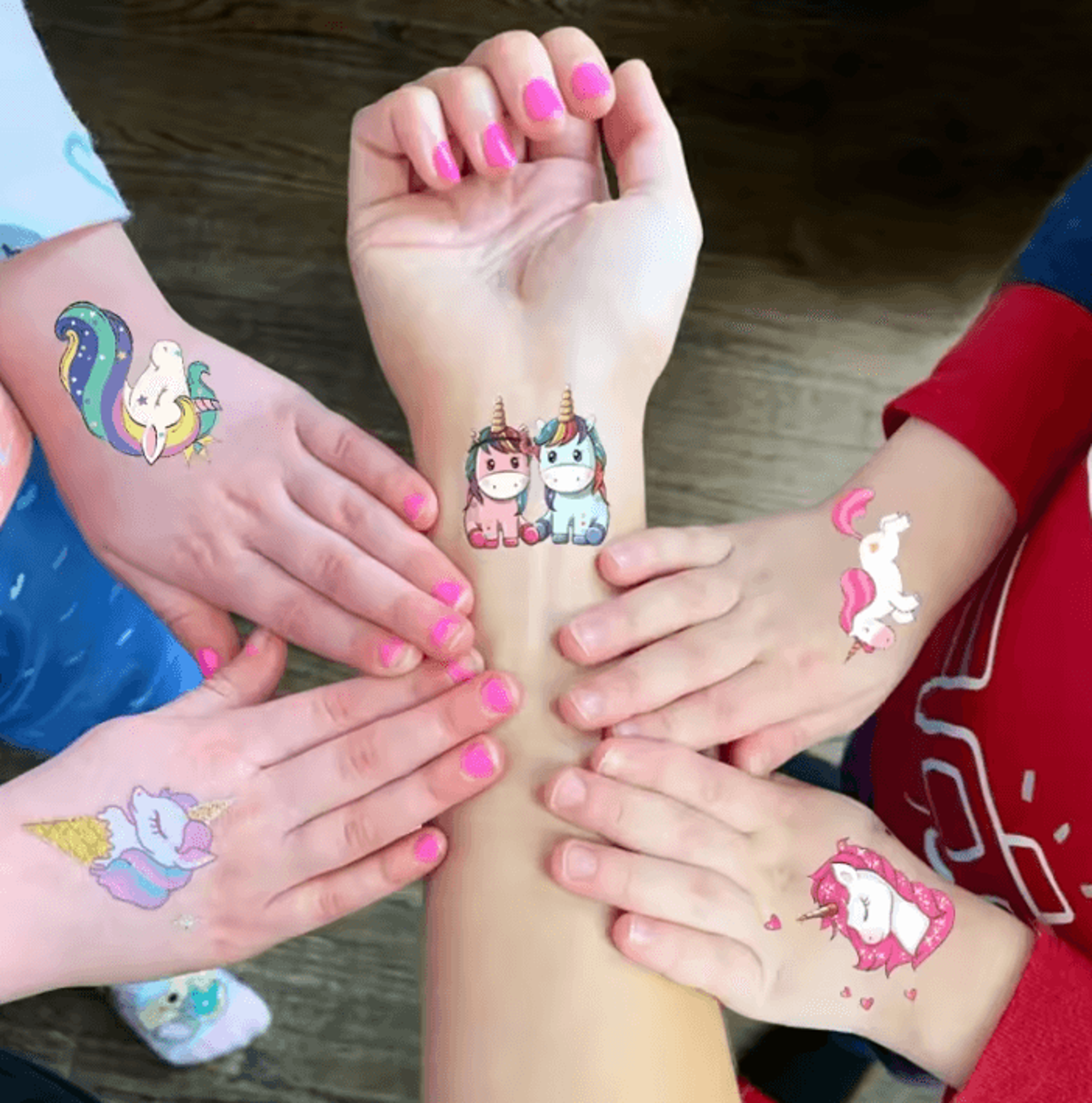 10 sheets unicorn temporary tattoo stickers – unicorn temporary tattoos waterproof kids fake tattoos for parties & gifts
