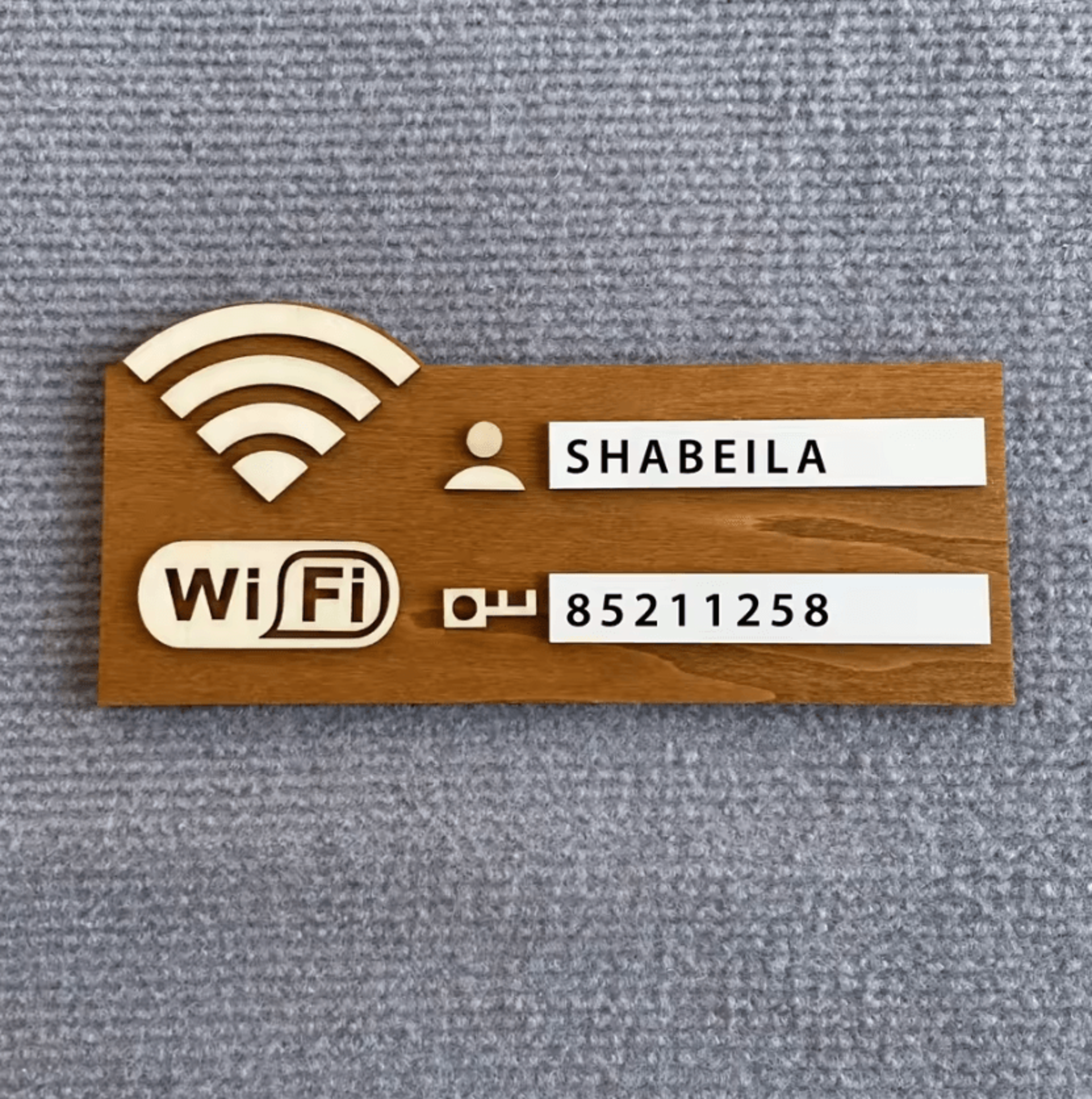 rustic wooden wifi password sign – wifi password sign wooden wifi plaque for home & office decor