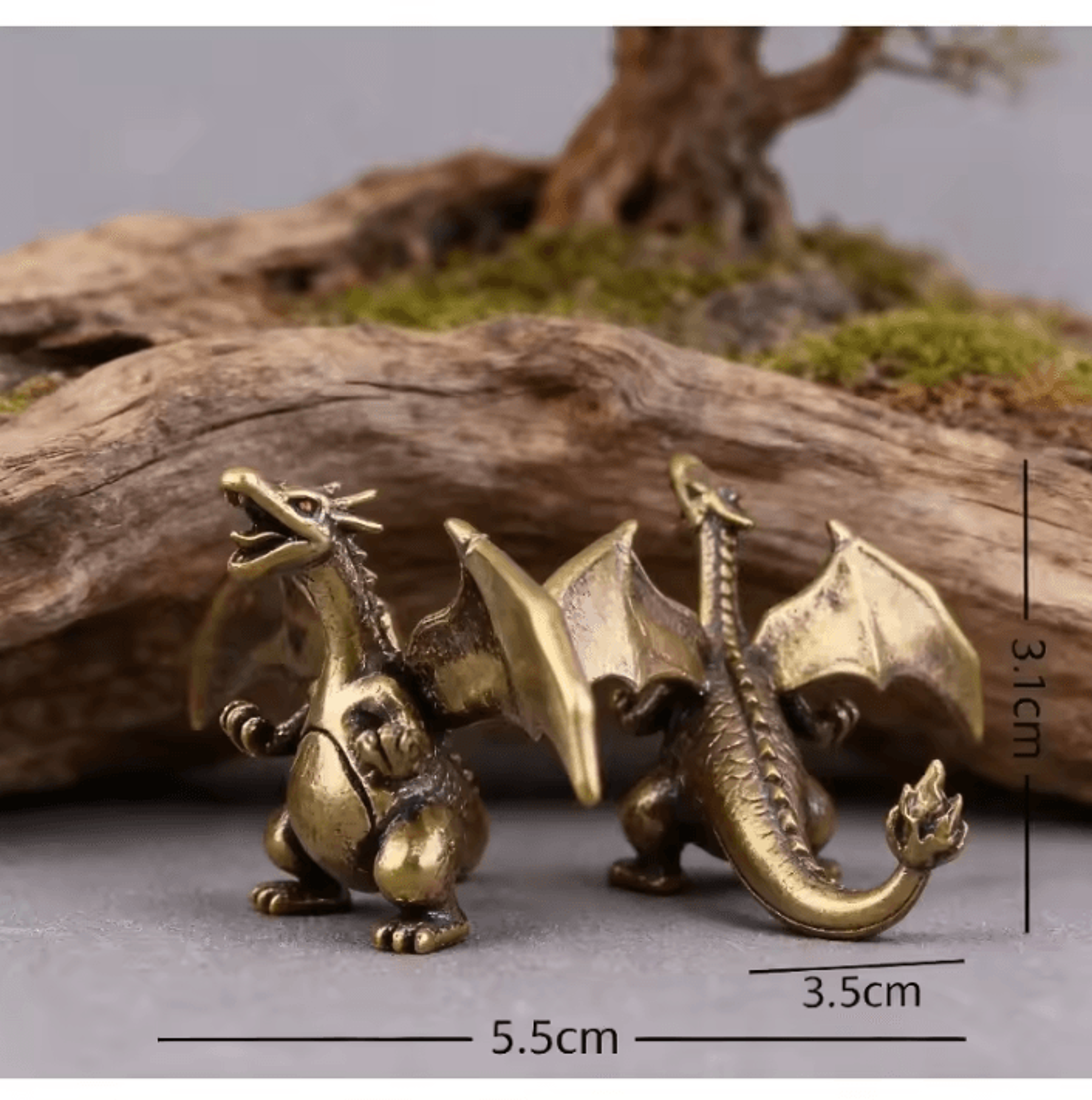 vintage roaring flying dragon statue – dragon figurine fantasy dragon decor for home & office