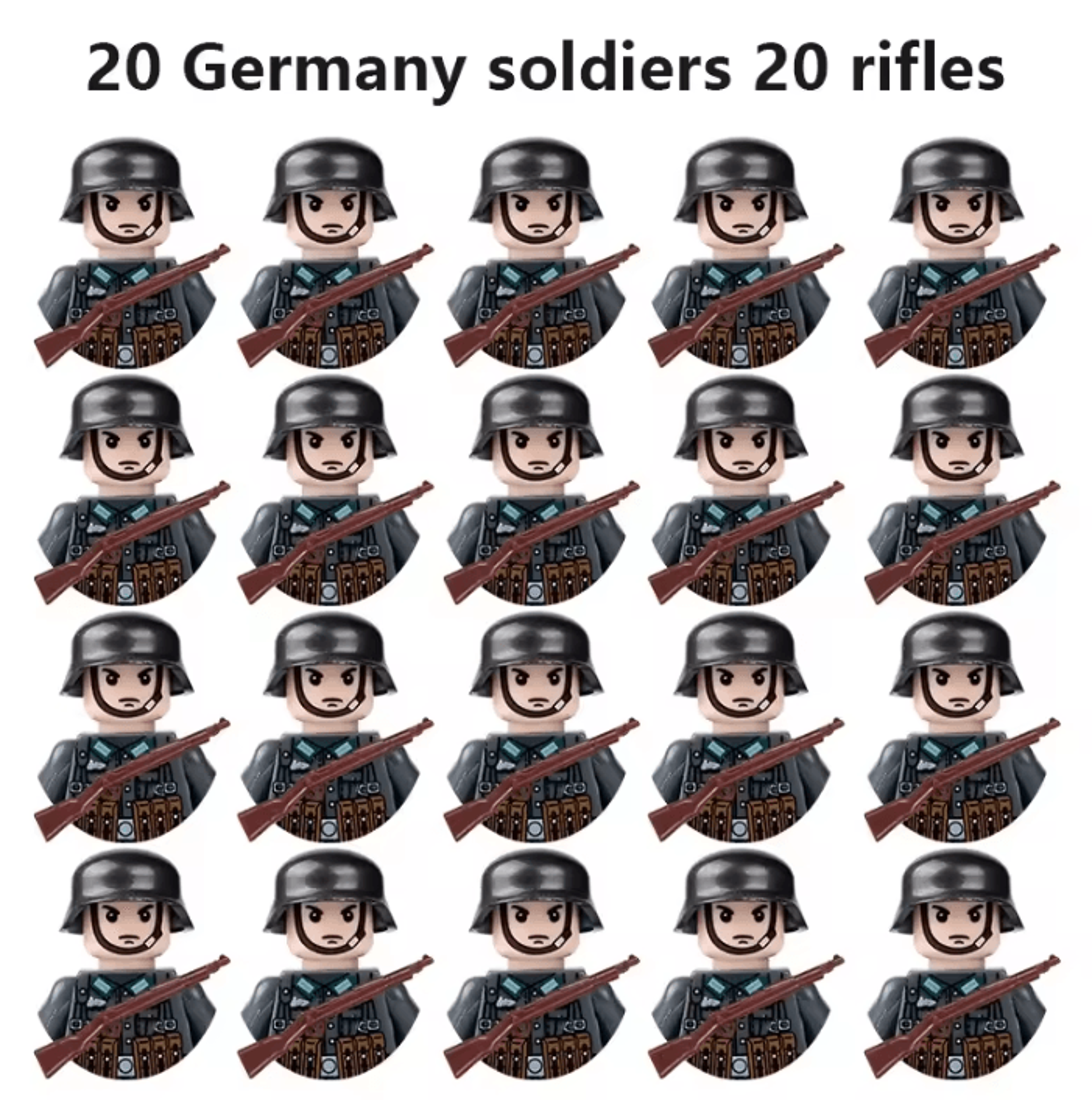 20pcs military soldier building block figures – military building block figures army minifigure set for creative play