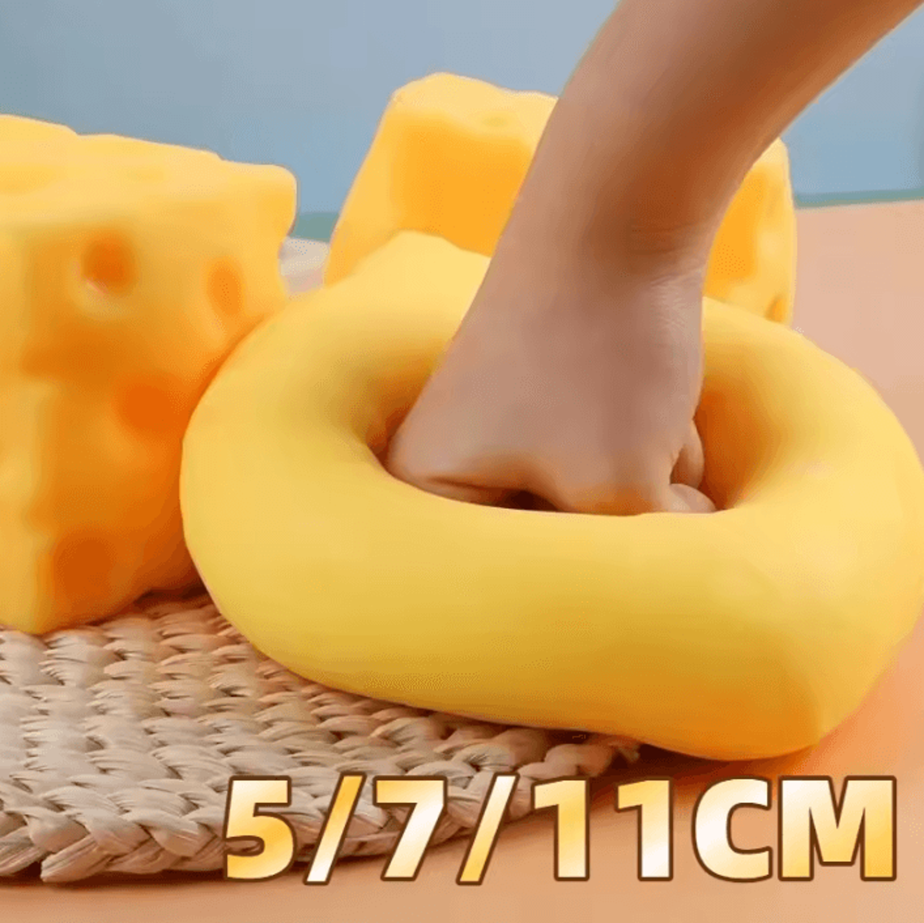 giant cheese squishy fidget toy – cheese squishy toy slow rising squishy for stress relief & sensory play