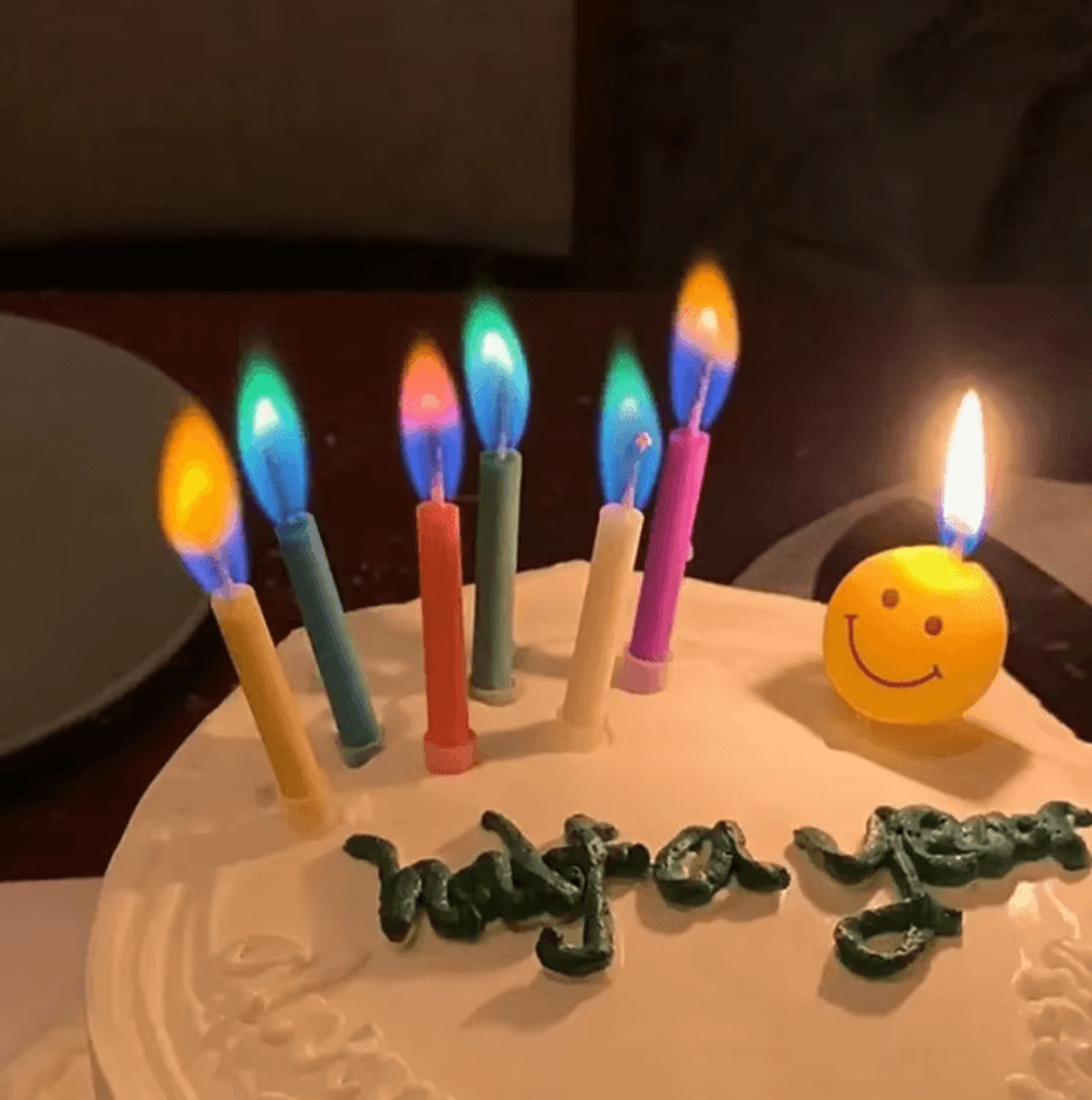 multicoloured flame birthday candles 5/12 pack – colourful cake candles for parties & weddings