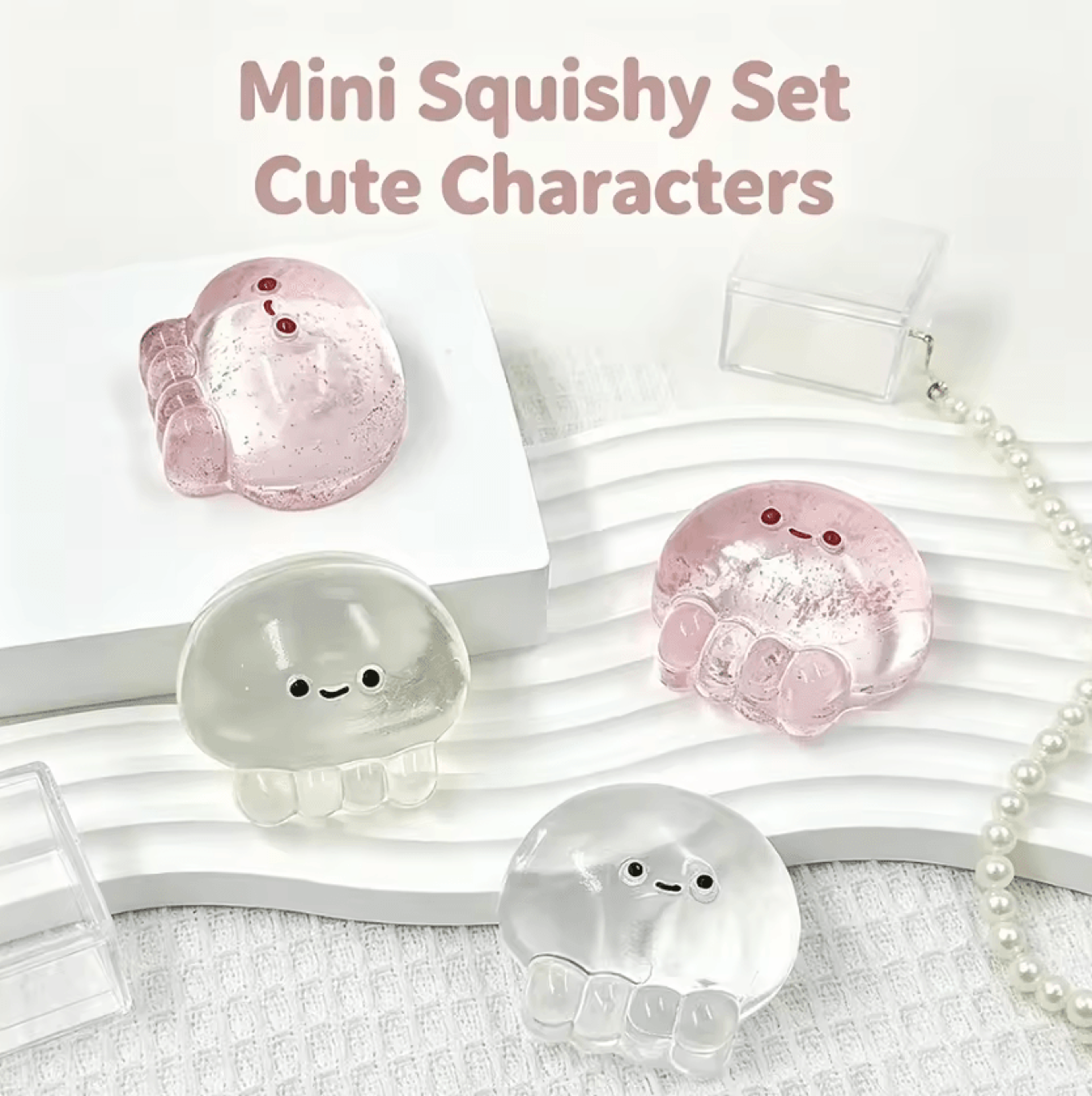 kawaii stretchy jellyfish squishy toy – soft tpr sensory stress relief squeeze toy