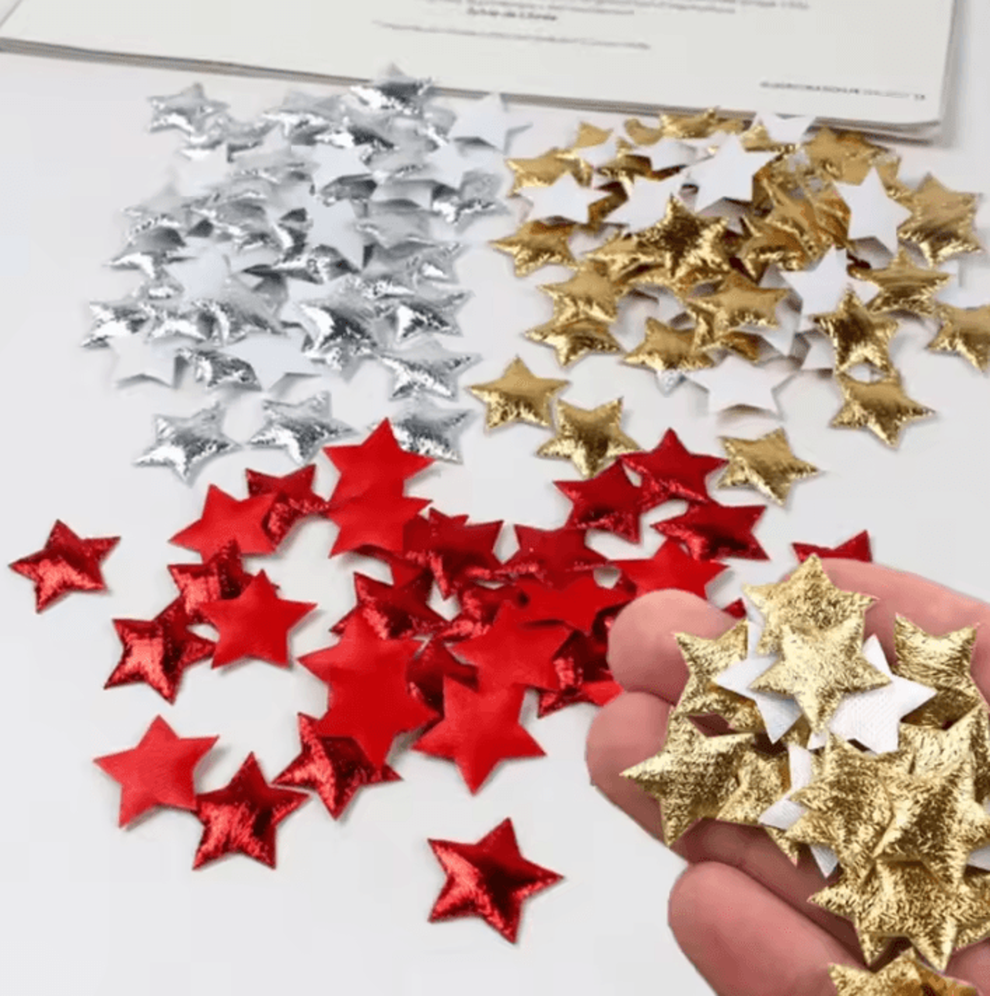 100pcs gold foam stars – christmas party decorations & diy craft embellishments