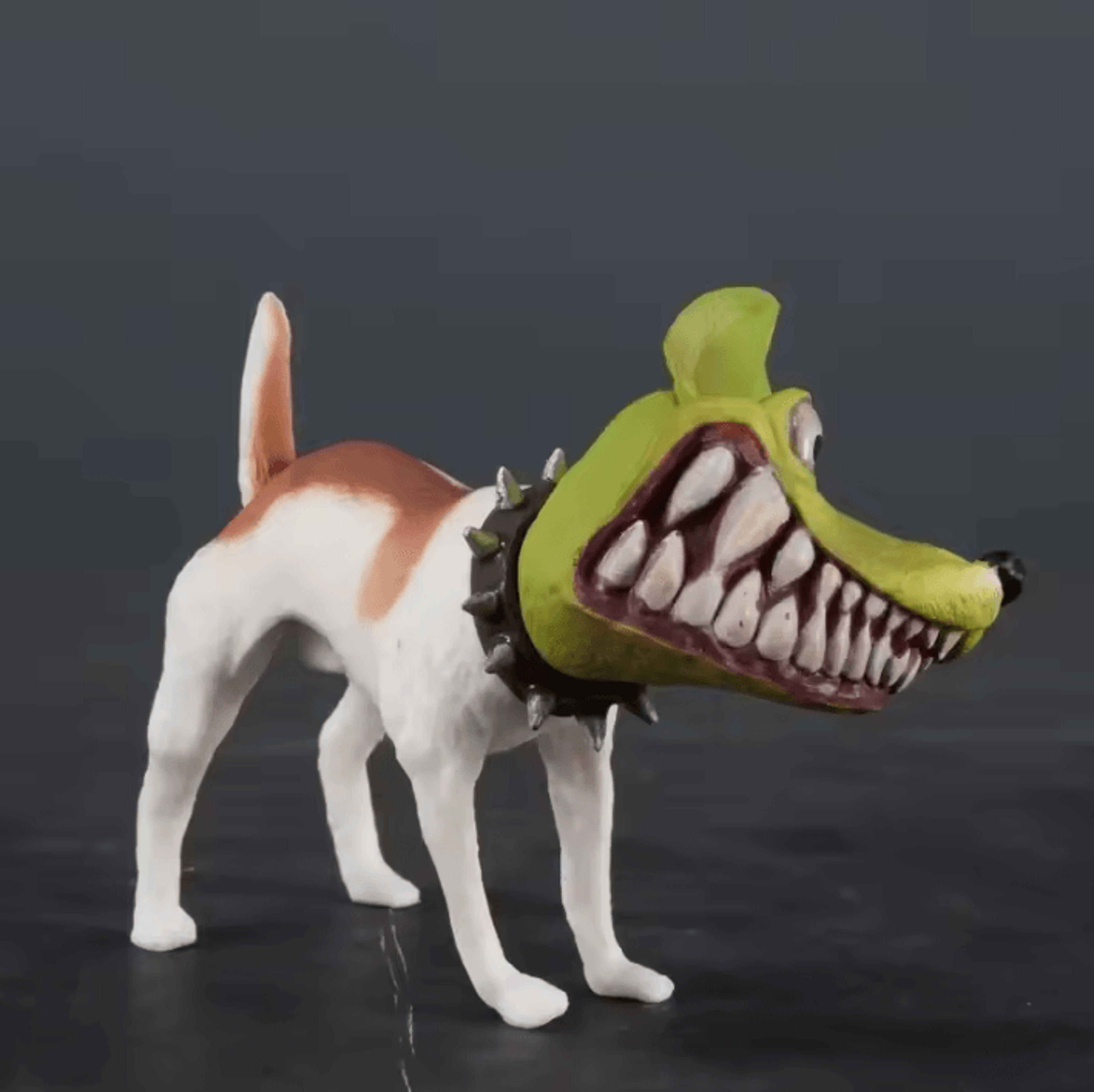 funny dog in disguise figurine – quirky 2d desk ornament & home decor