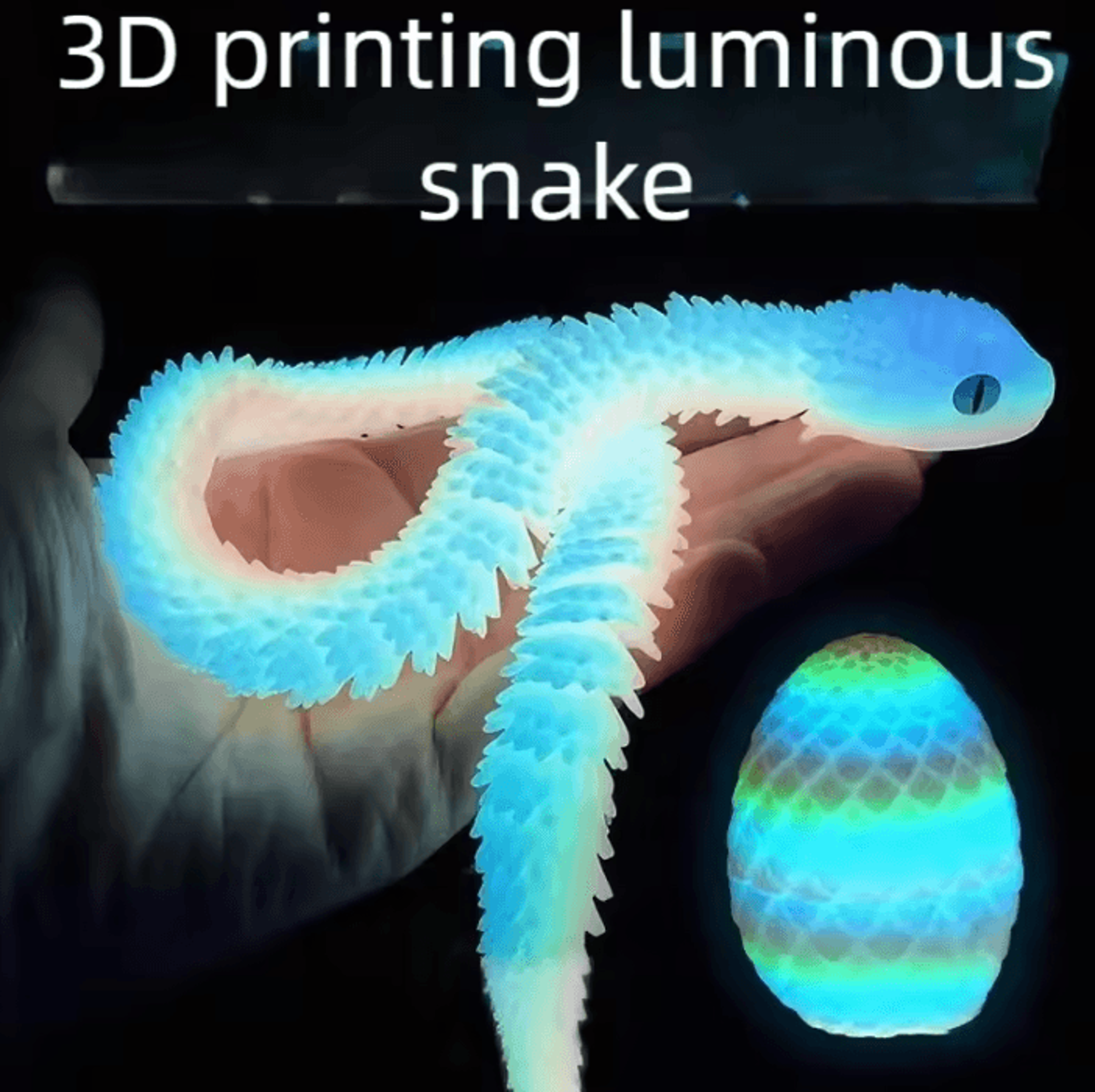 articulated cobra & snake egg statue – 3d printed movable desk ornament