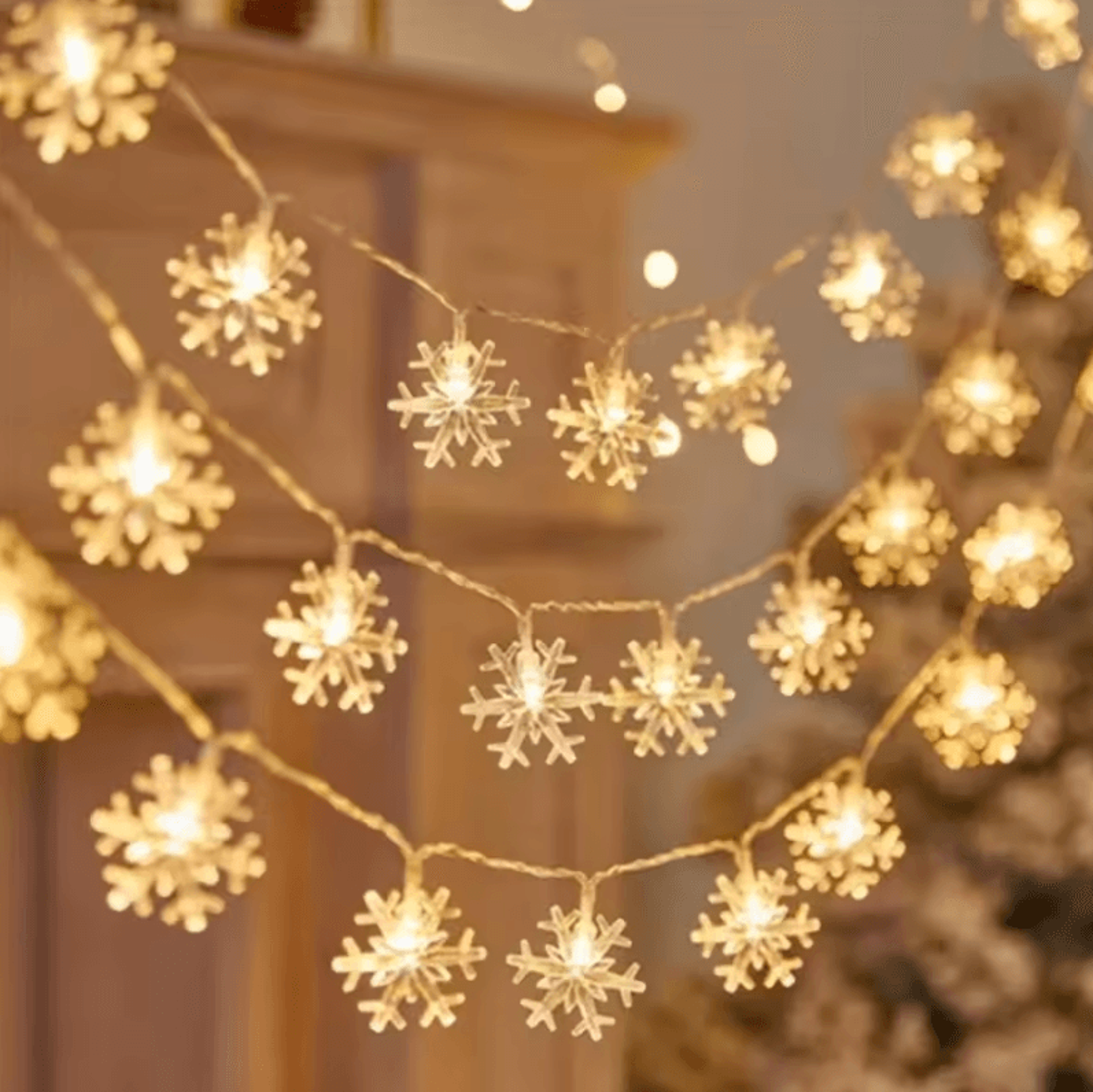10/20/40 led snowflake string lights – usb/battery christmas fairy lights