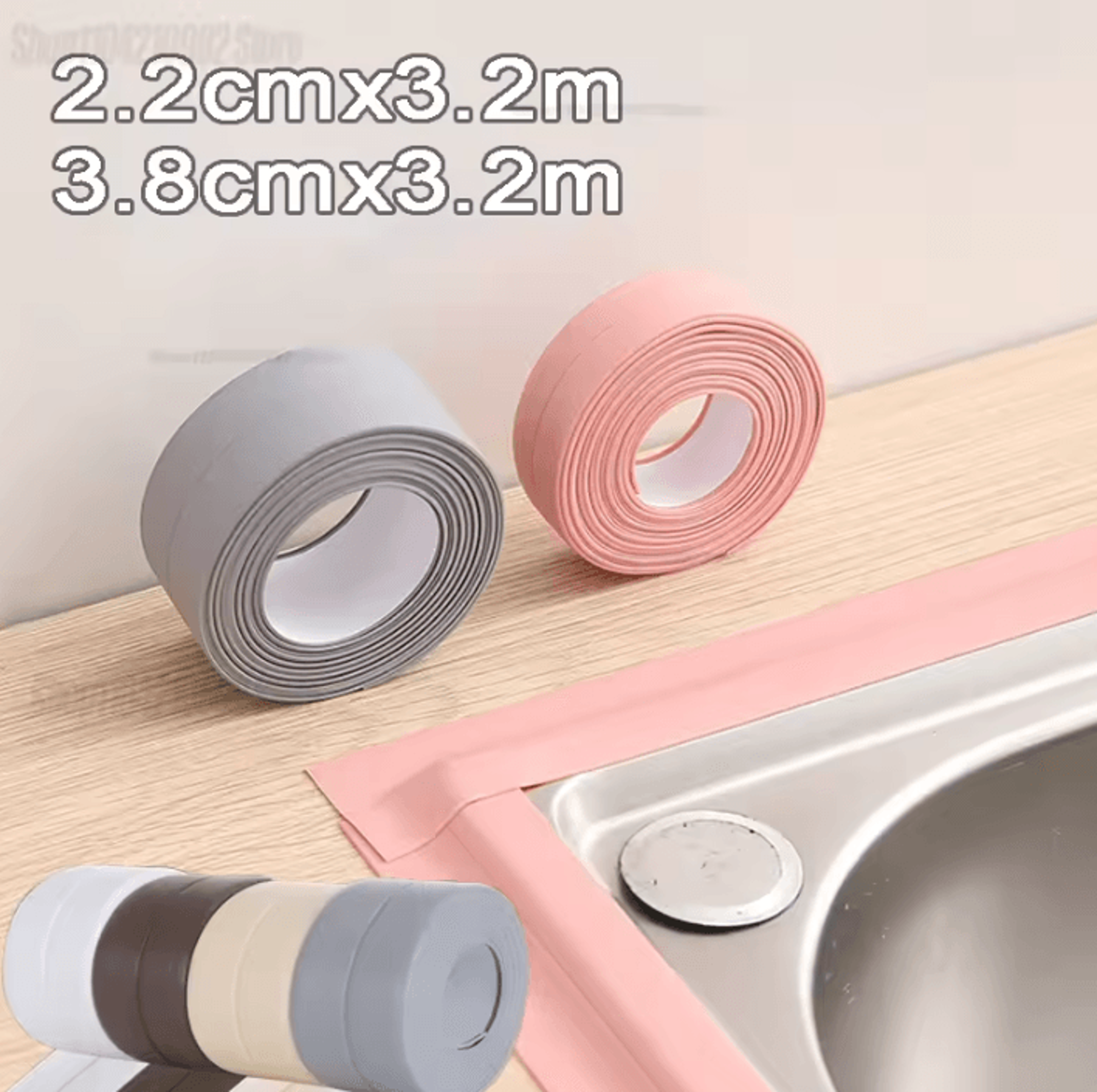 waterproof pvc self adhesive sealing tape – sink & bathroom edge caulk strip