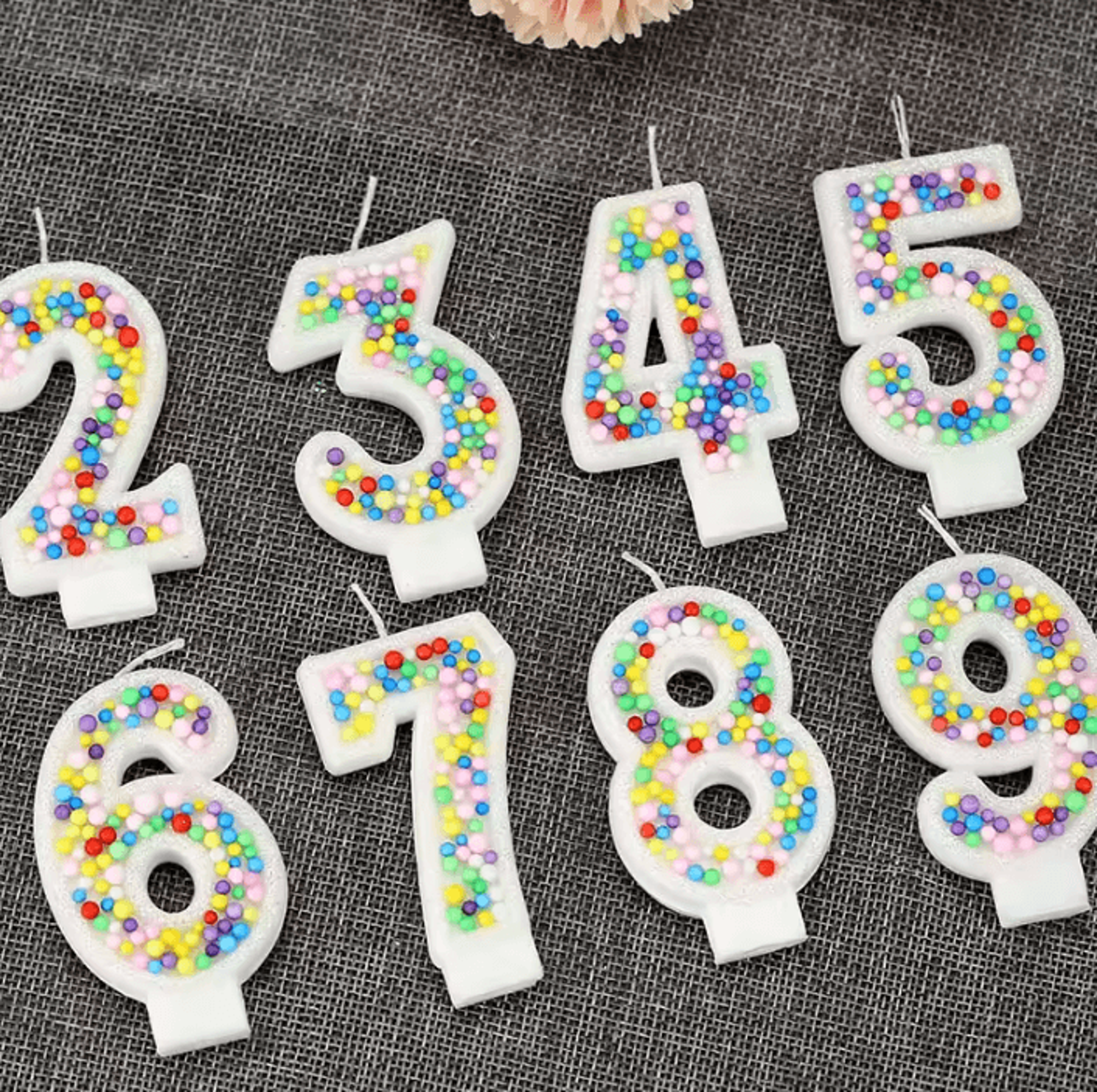 colorful ball number birthday candle 0–9 – creative cake topper