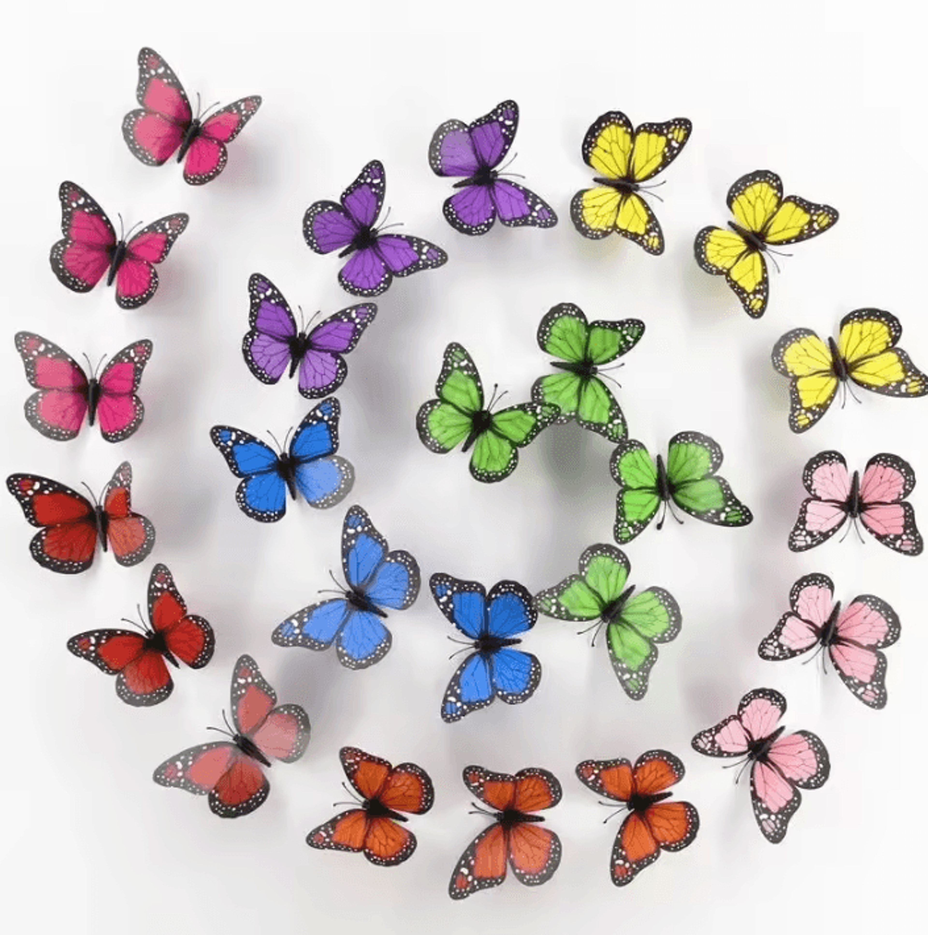 10pcs 3d monarch butterfly wall stickers – 4.72in artificial butterfly decorations