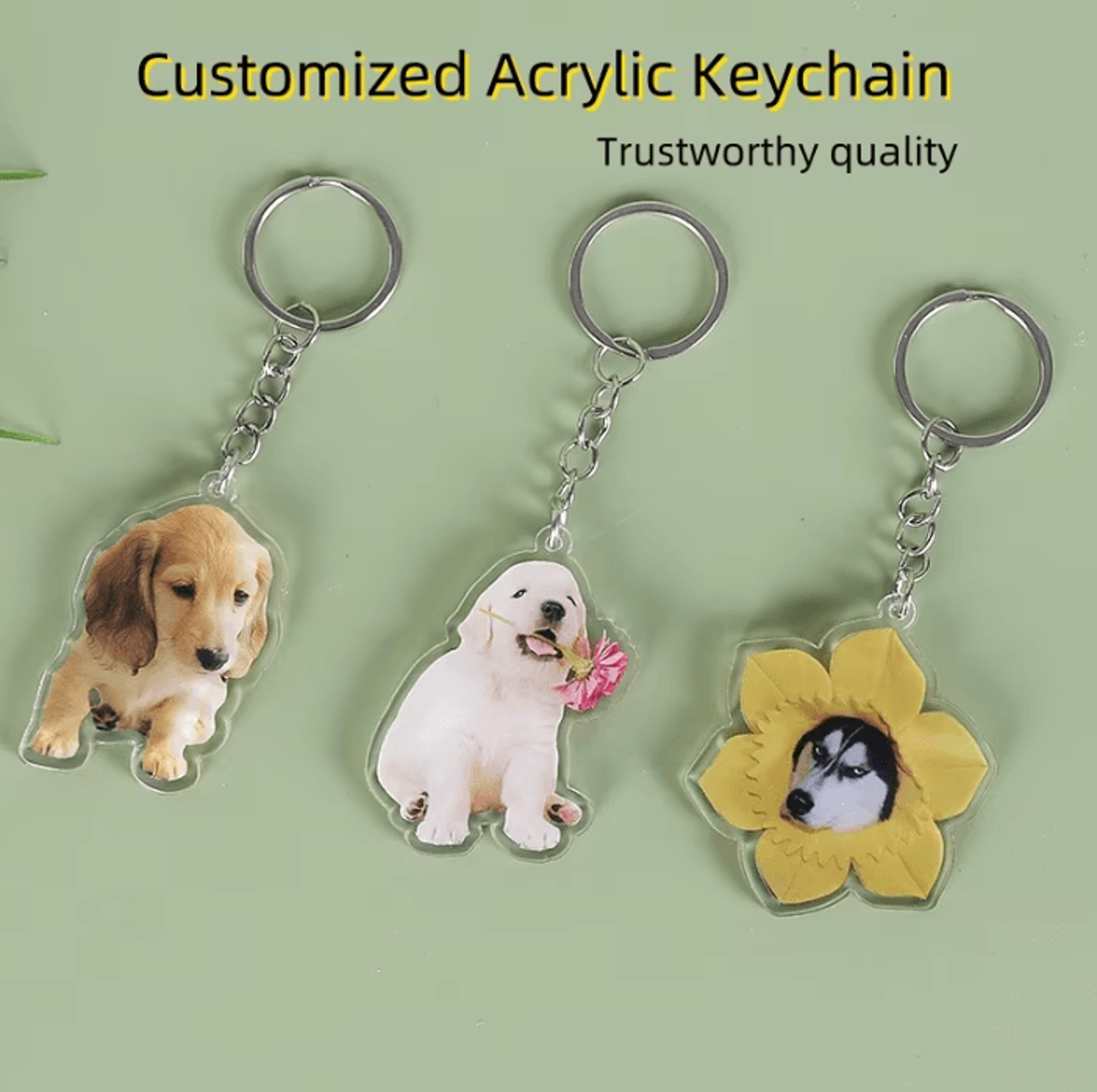 5cm transparent anime acrylic keychain – high-definition character bag charm