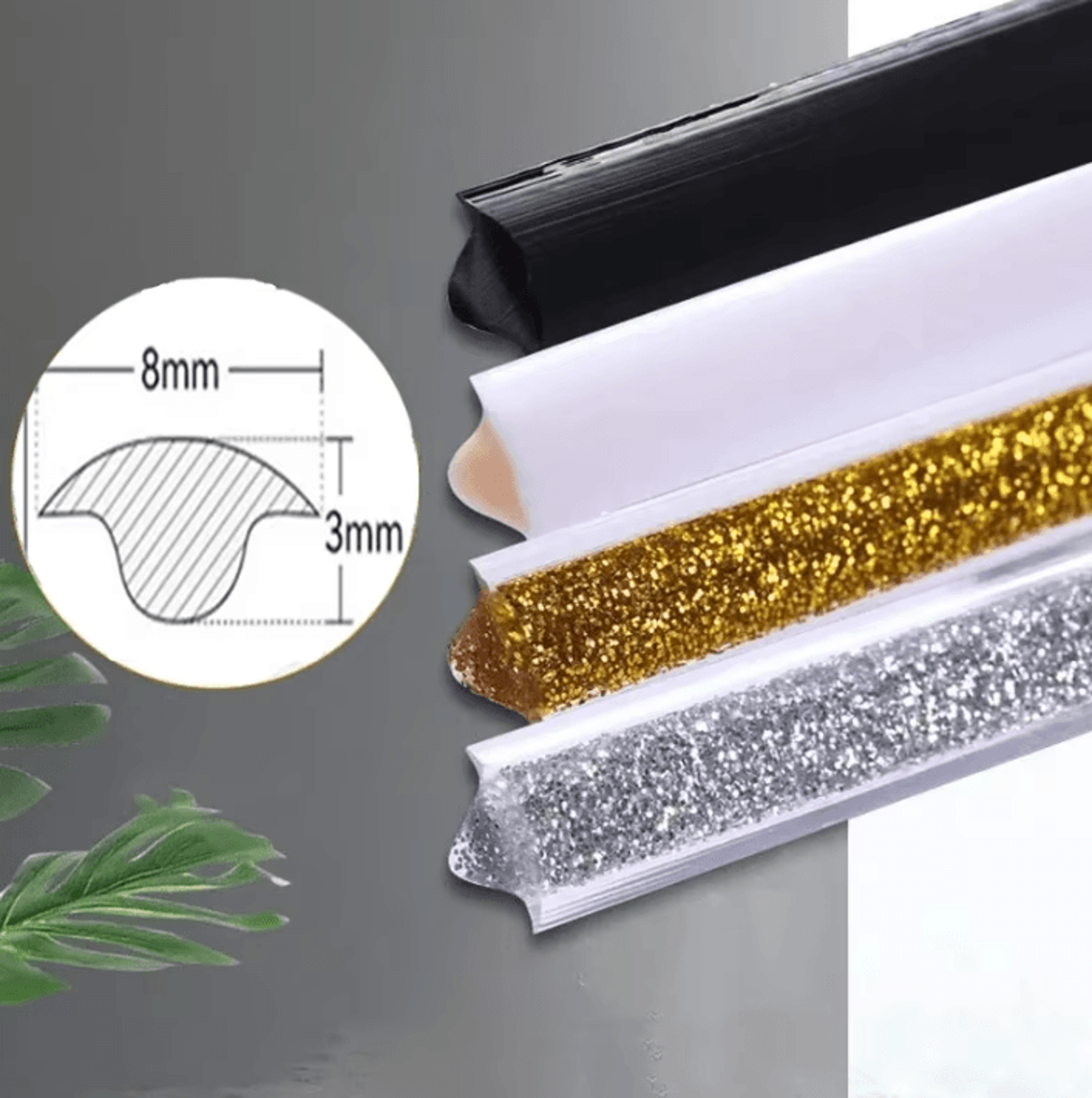 6m self adhesive ceramic tiles gap tape – waterproof seam strip for kitchen & bathroom