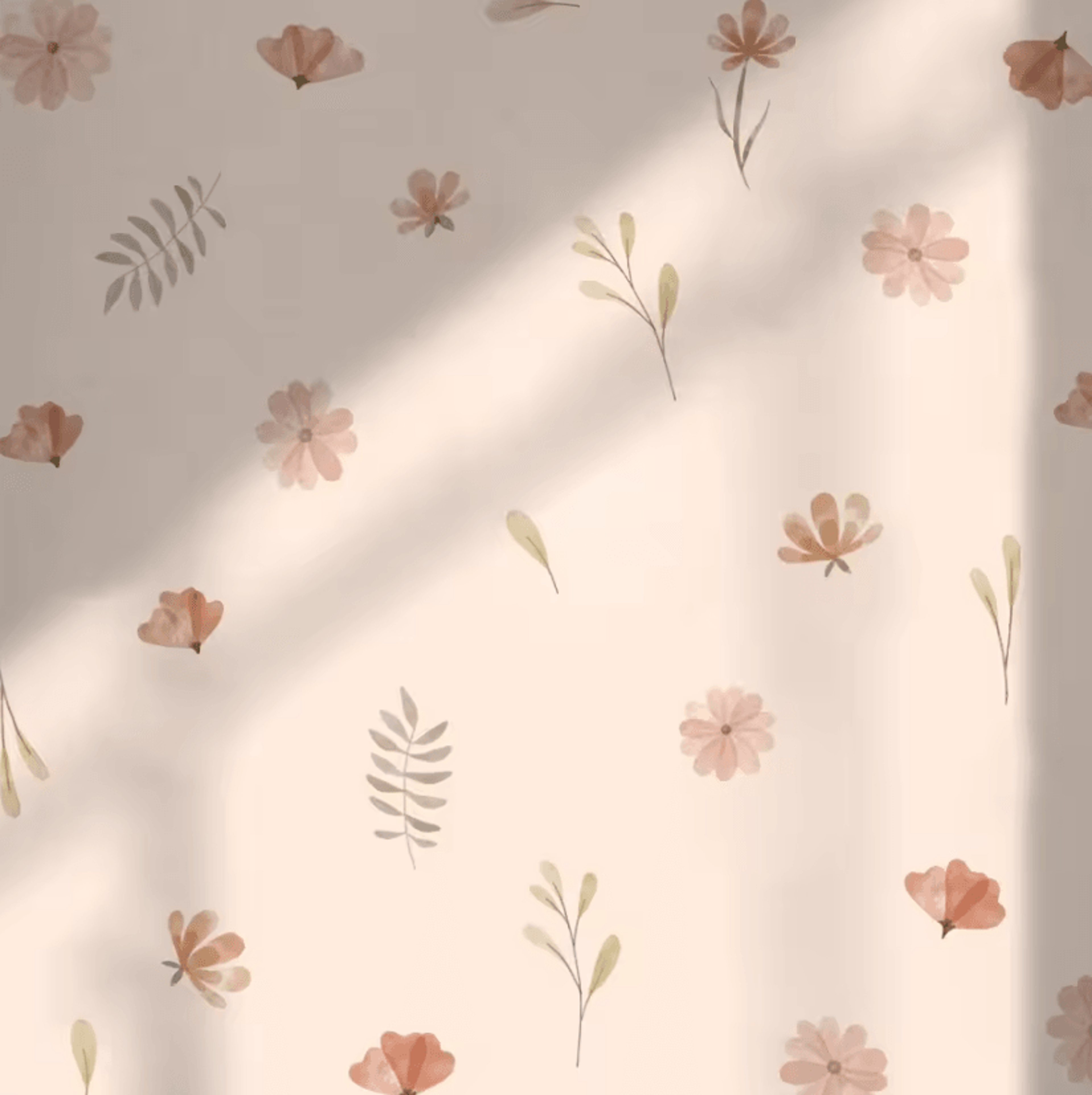 boho watercolor flowers & leaves wall sticker – vinyl nursery wall art decal