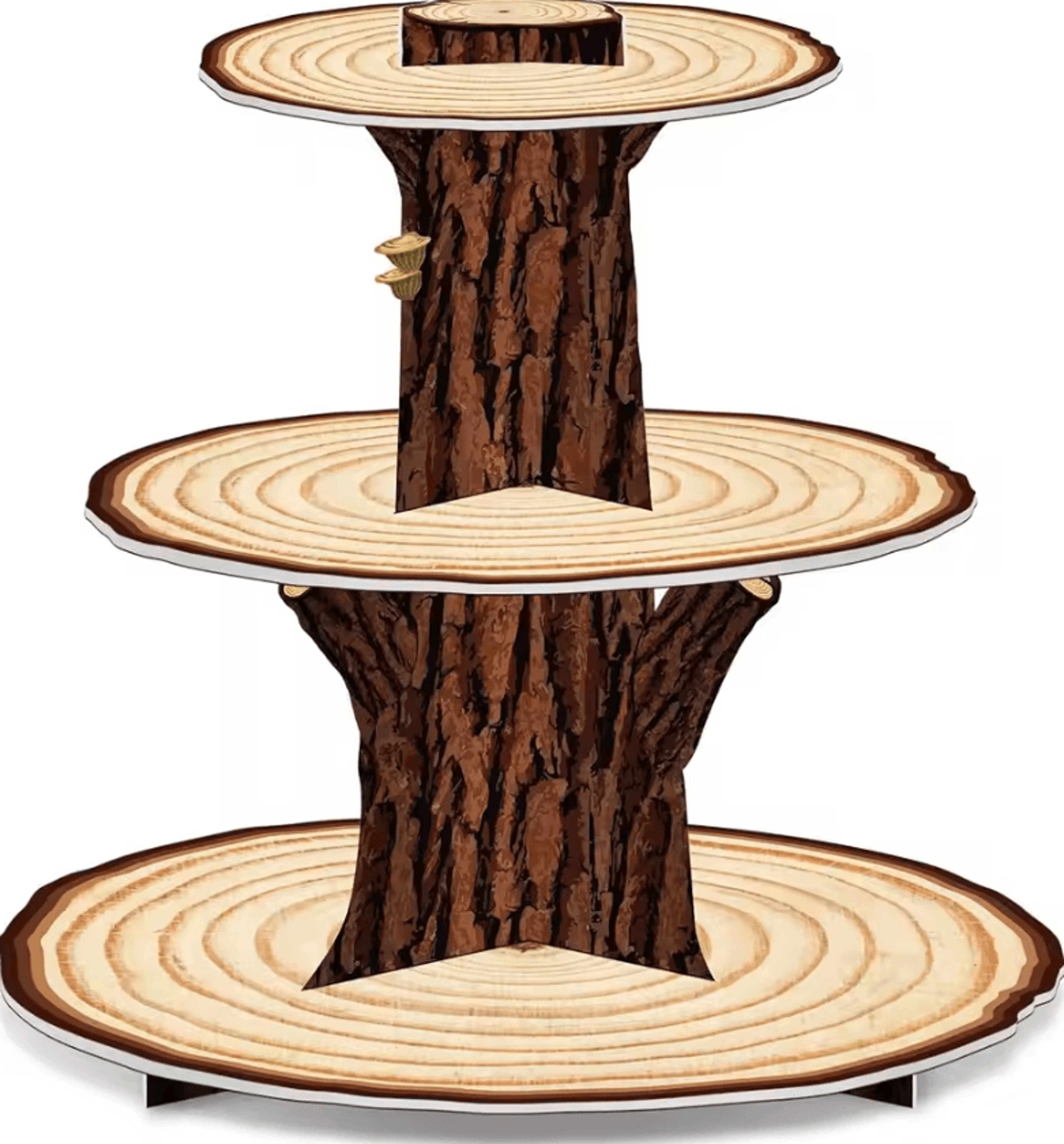 3 tier rustic woodland cupcake stand – western dessert table cake holder