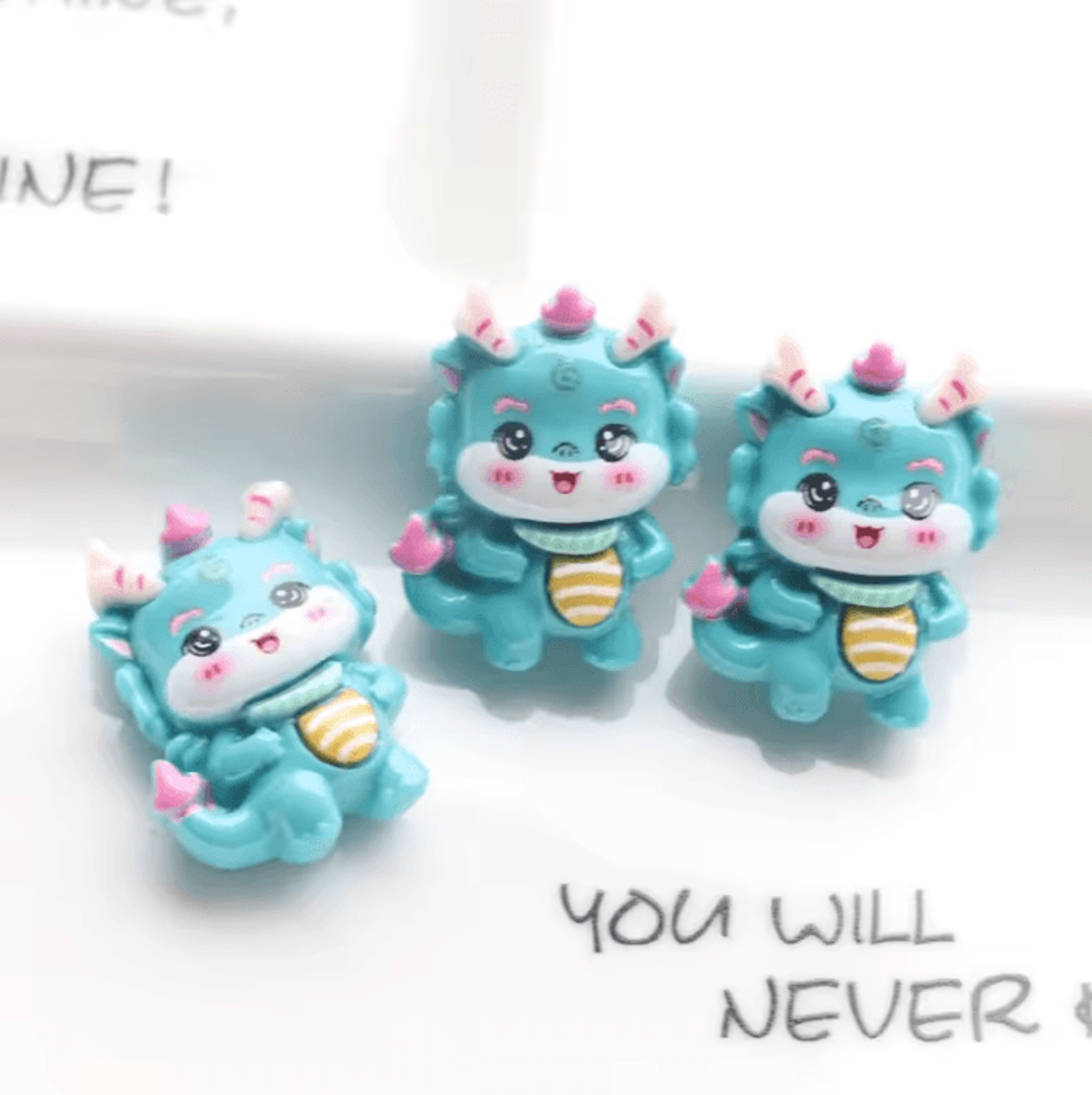 10pcs mini cartoon dinosaur resin cabochons – kawaii flatback diy craft decorations