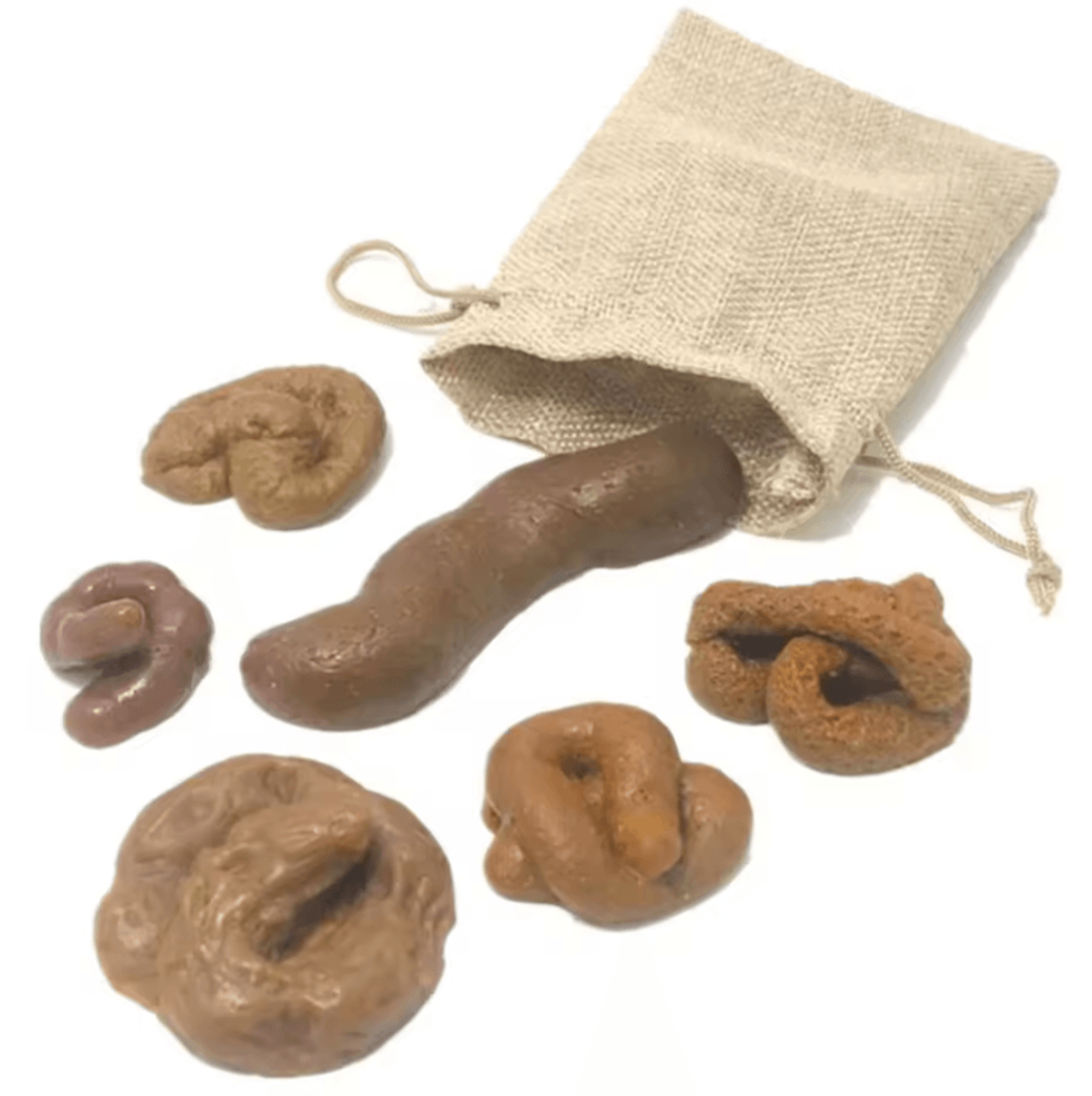 6pcs realistic fake dog poop prank toys – soft tpr gag joke props