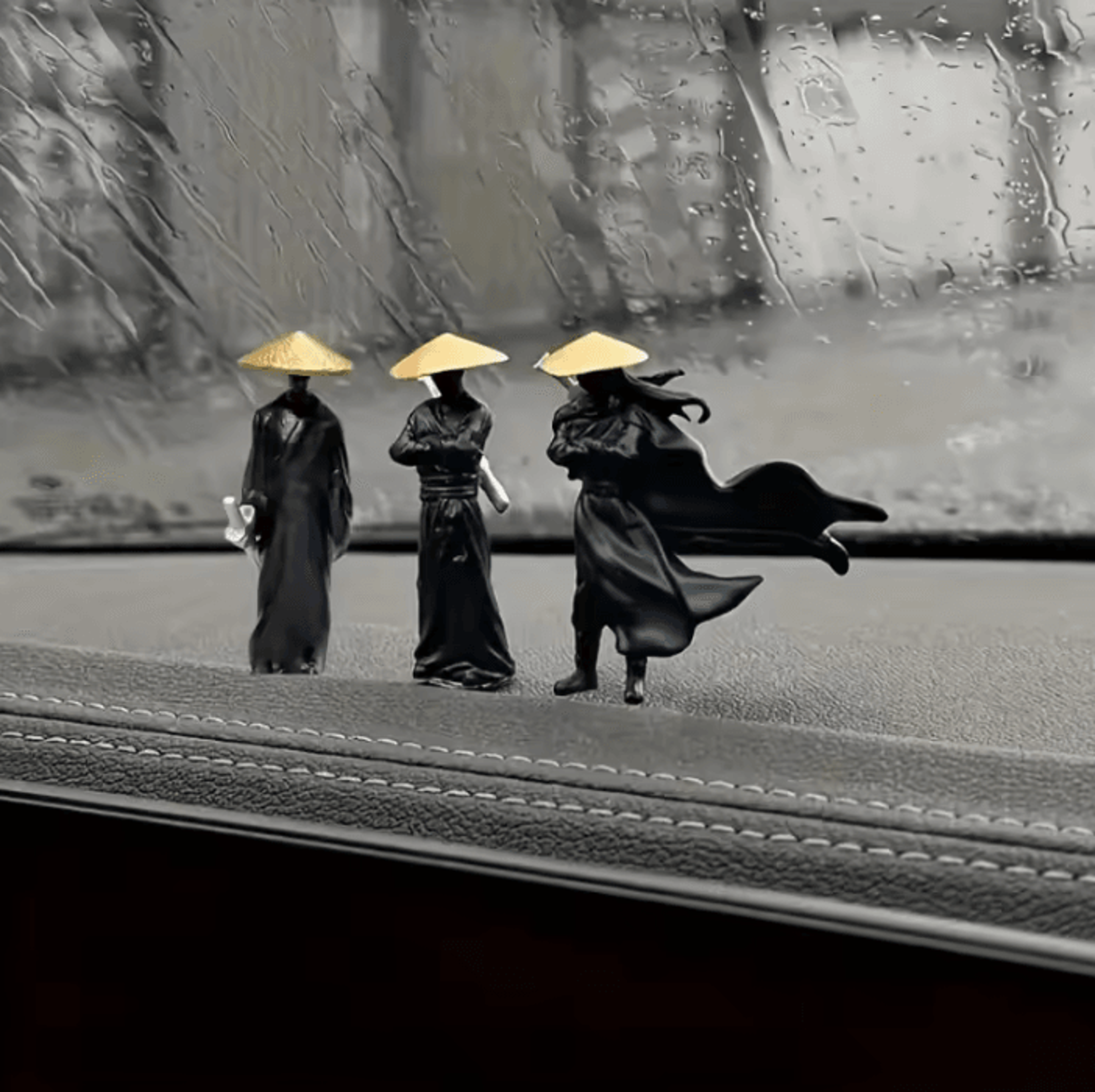 3pcs 50mm resin samurai & ninja mini figures – warrior collectible decor