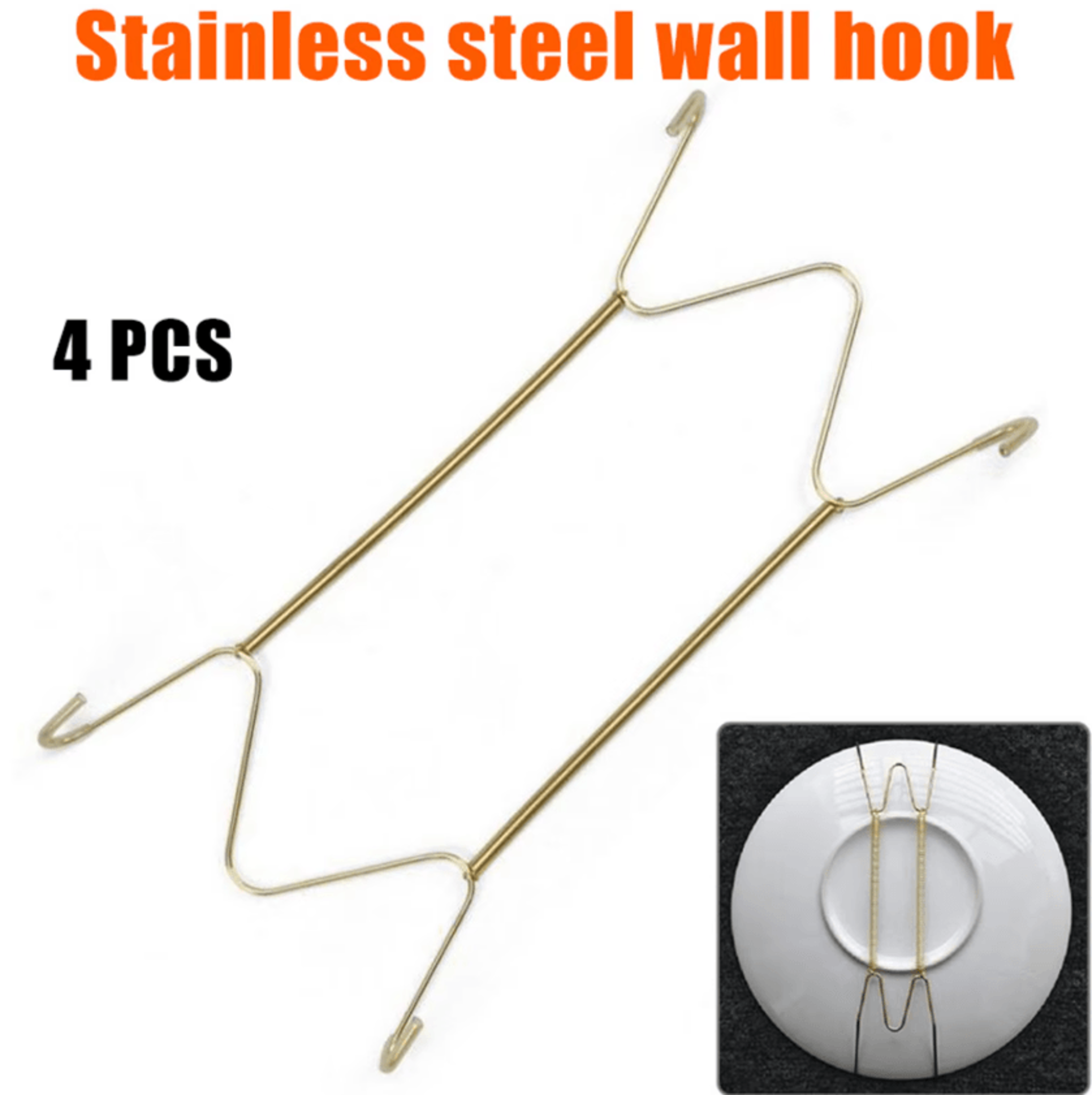 4pcs invisible plate hangers – wall hooks for decorative plates & antique china