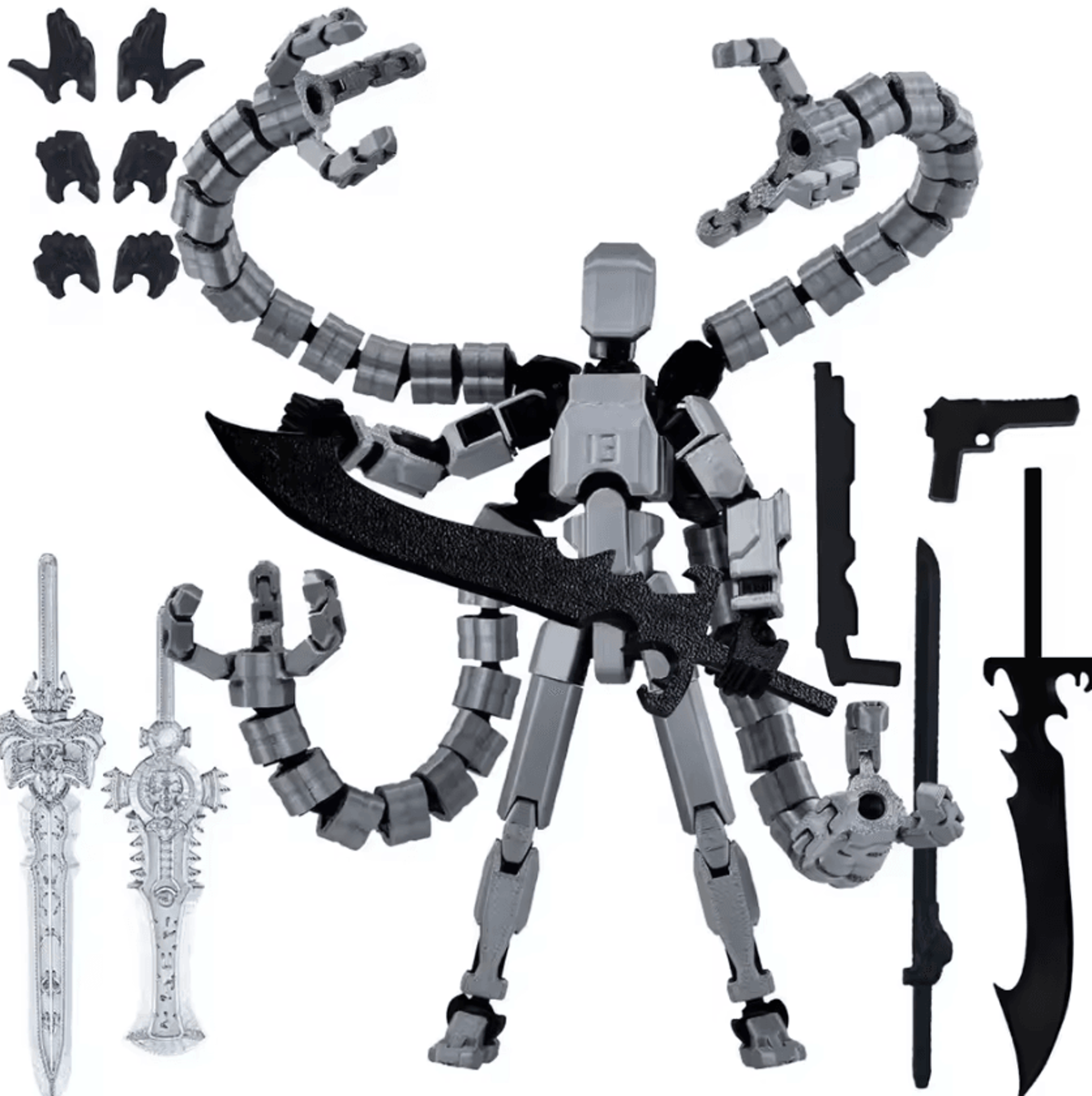 t13 titan 13 3d printed multi-jointed robot action figure