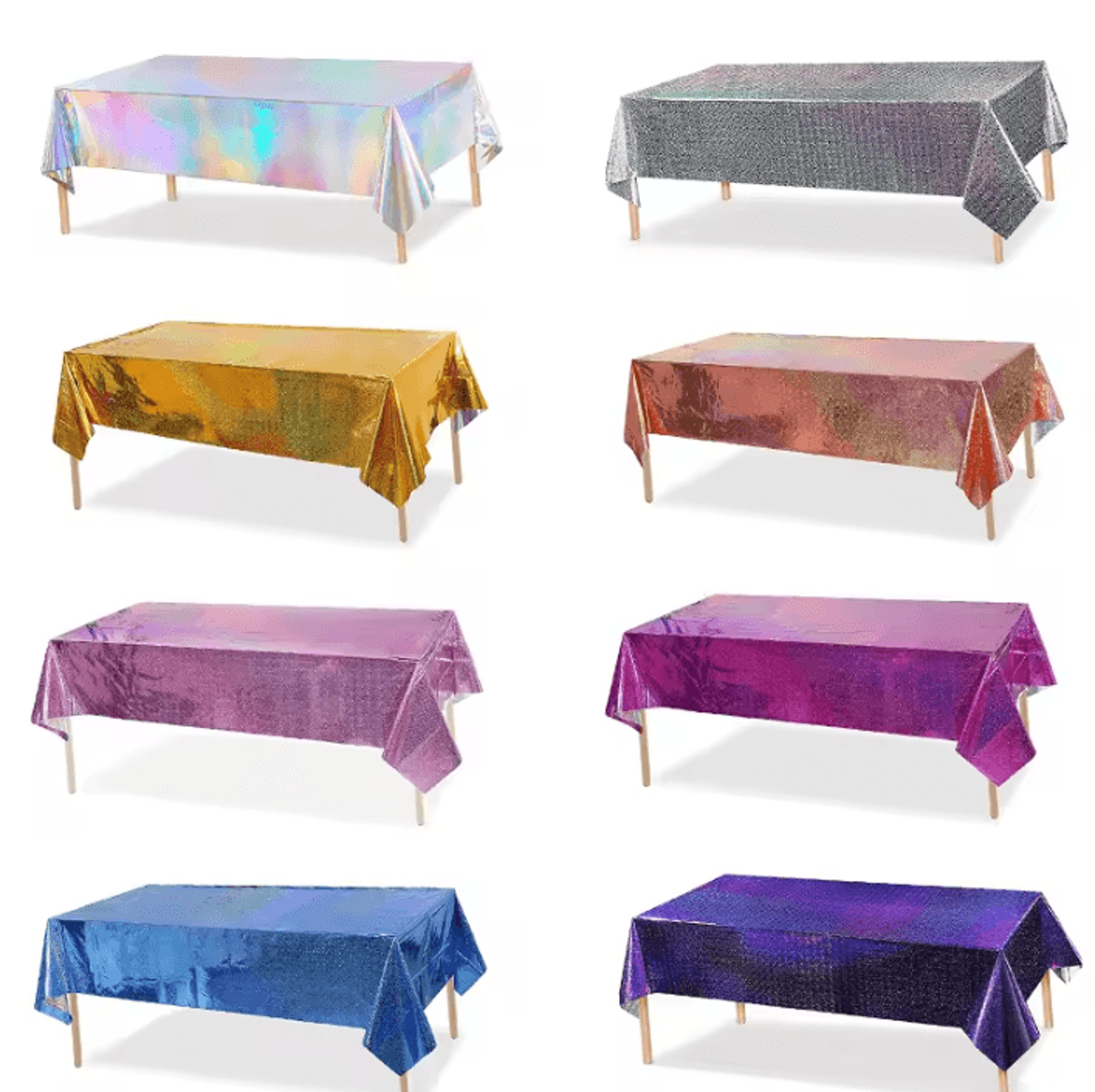 137x274cm glitter foil waterproof party tablecloth for weddings and birthdays