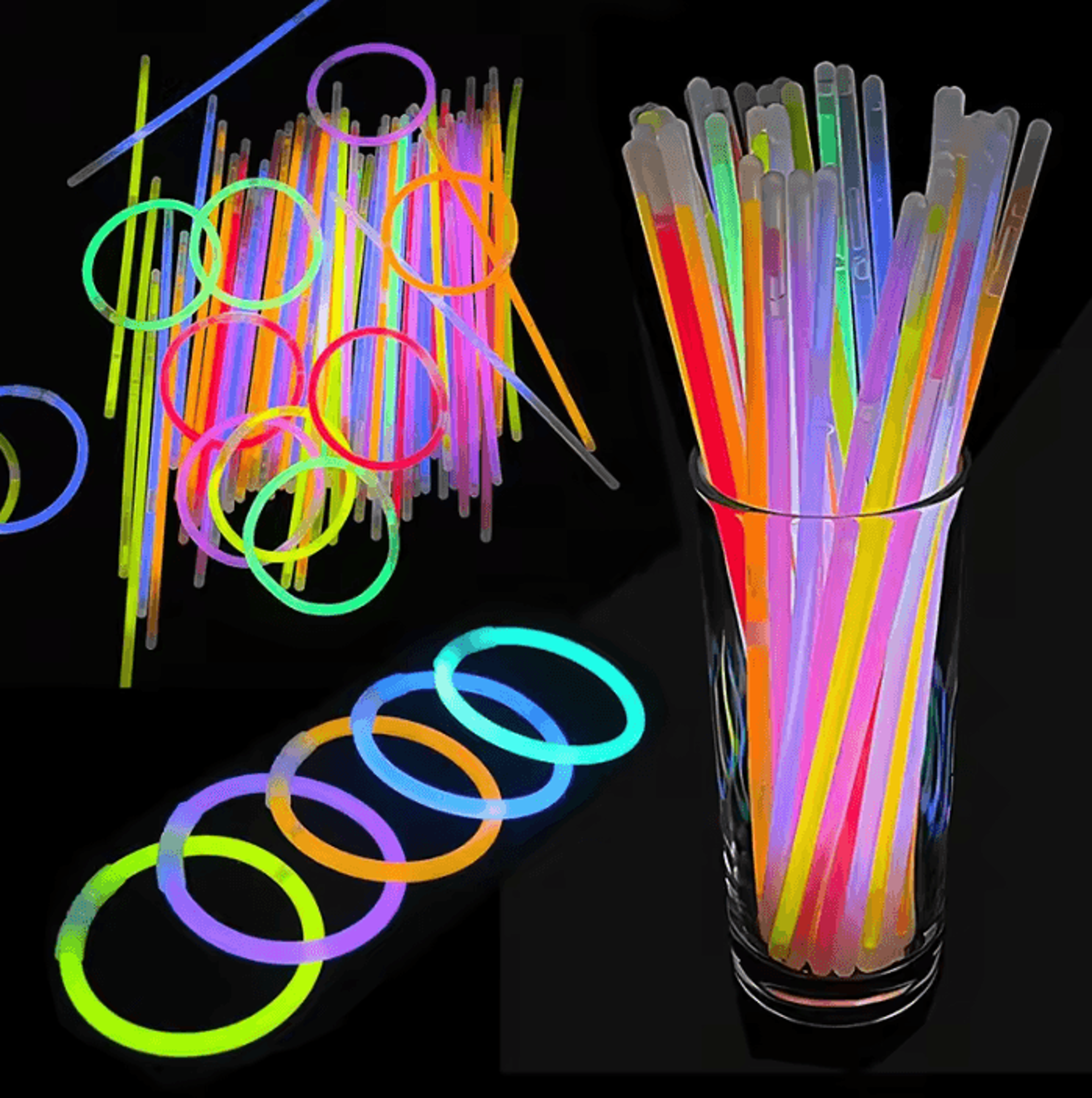 10/20/30-piece colorful glow stick set for parties, festivals and night events
