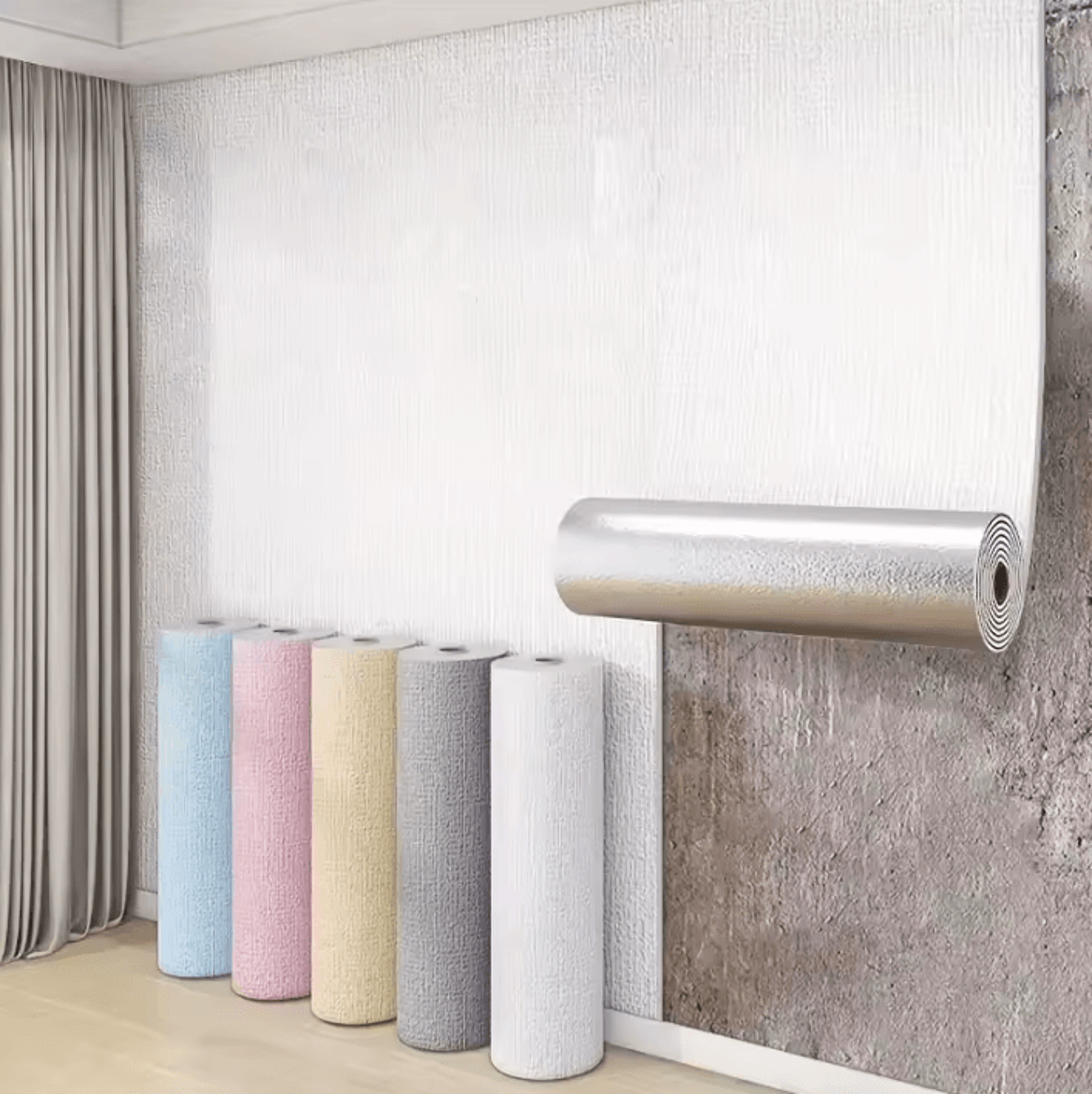 white 3d xpe foam wall sticker – waterproof self-adhesive wallpaper