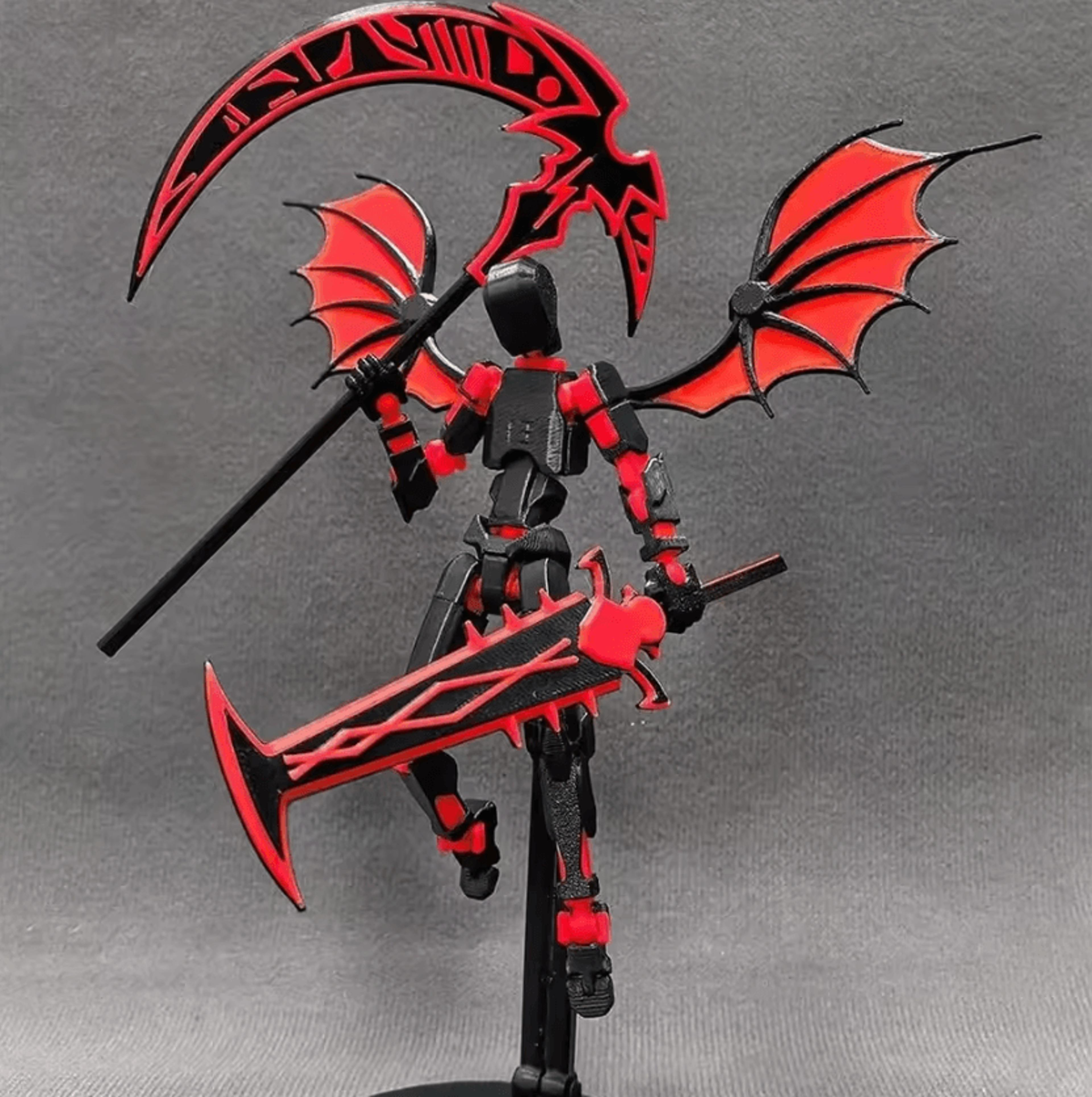 3d printed reaper robot action figure – multi-jointed movable desktop model