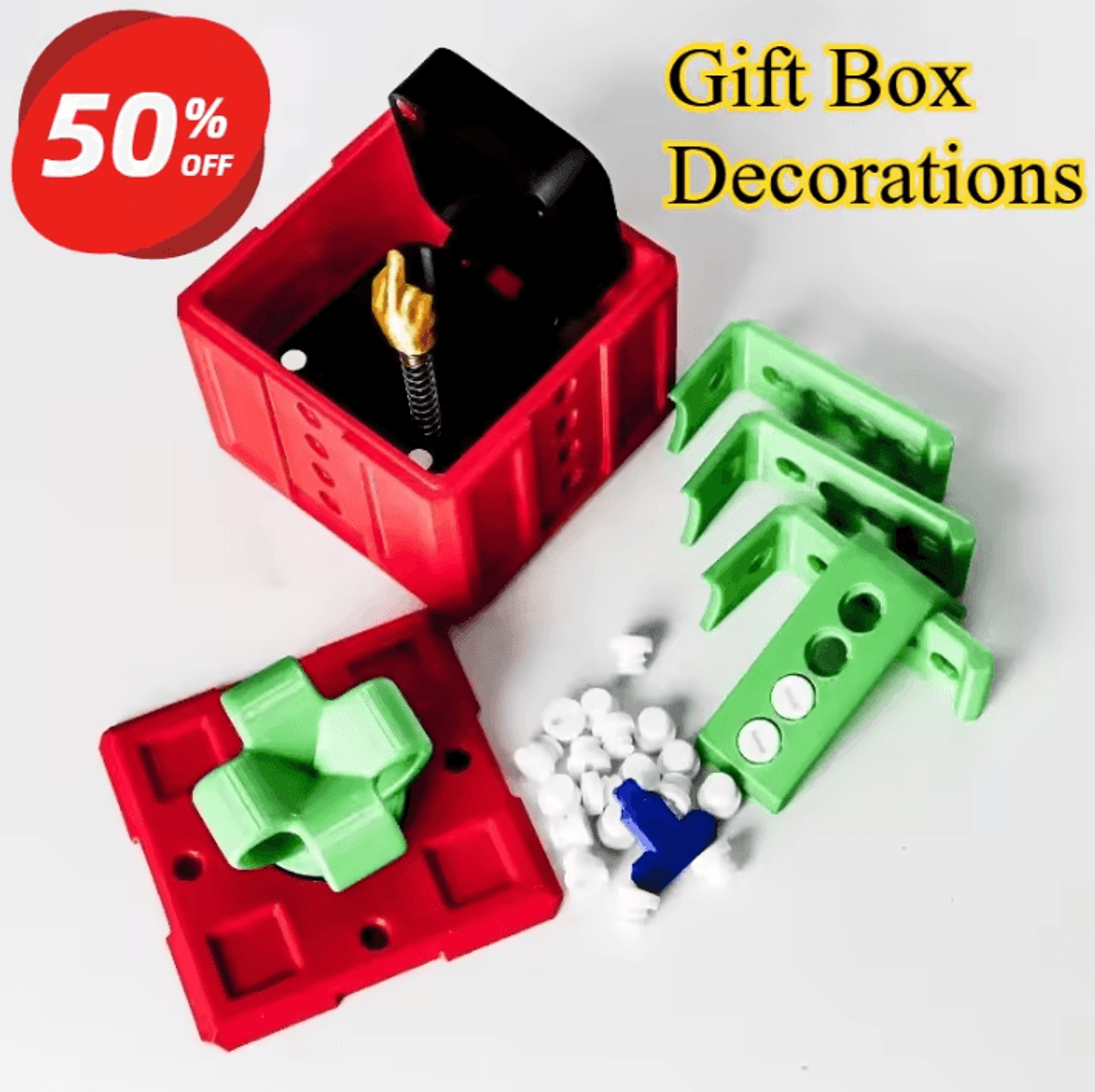3d printed middle finger surprise box – screw-on prank gift
