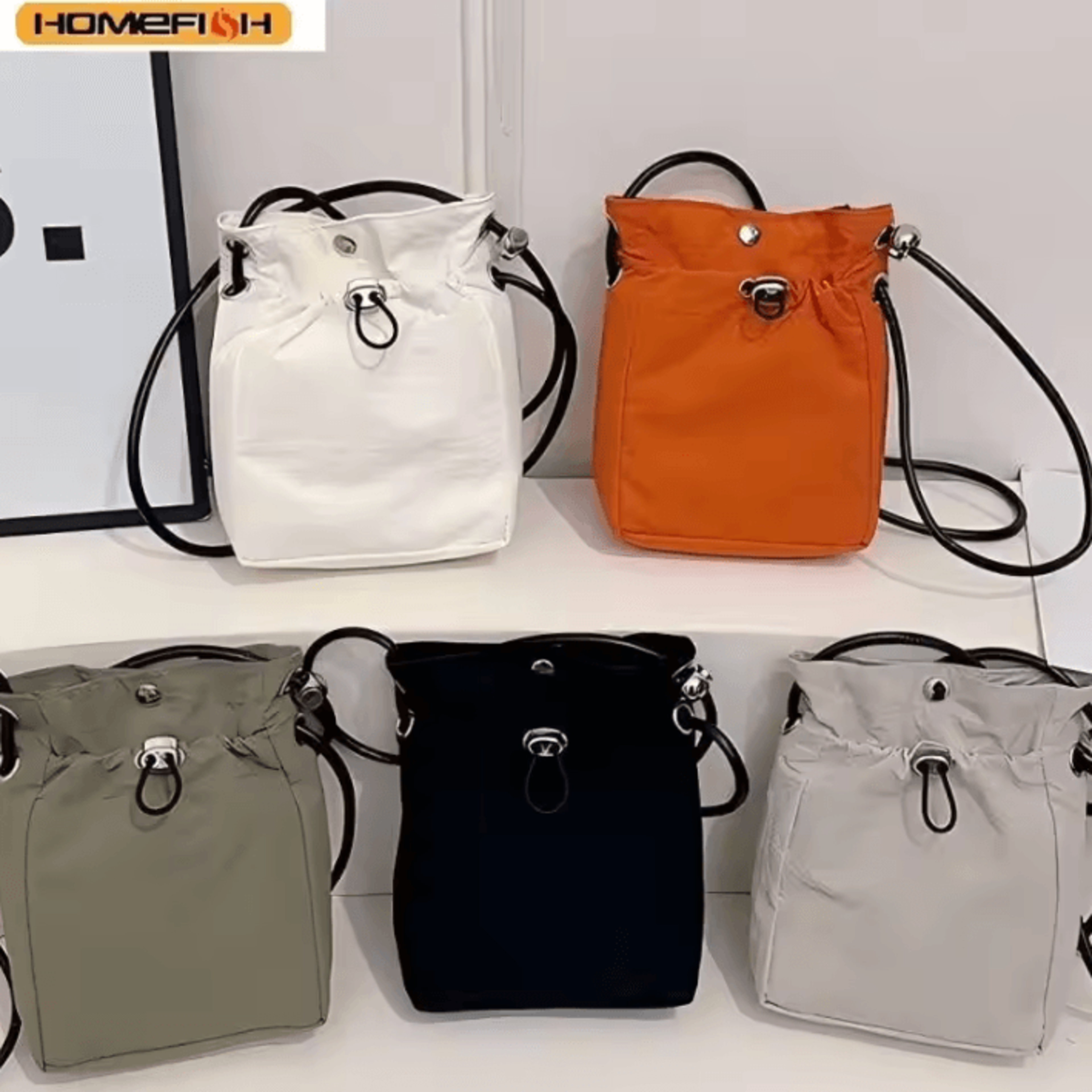 homefish mini nylon crossbody phone bag – multifunctional shoulder purse