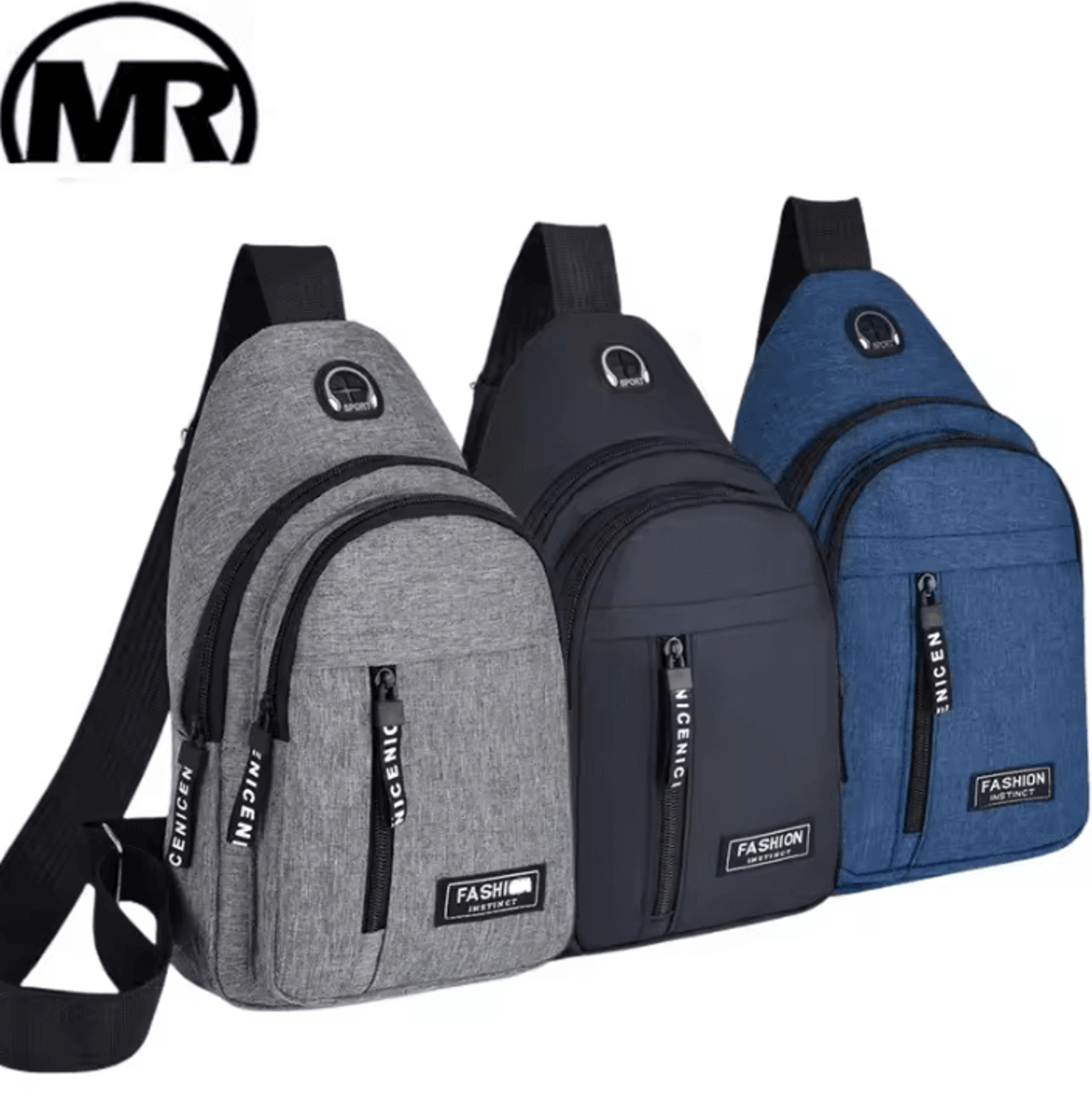 mens waterproof oxford crossbody chest bag – korean style messenger bag