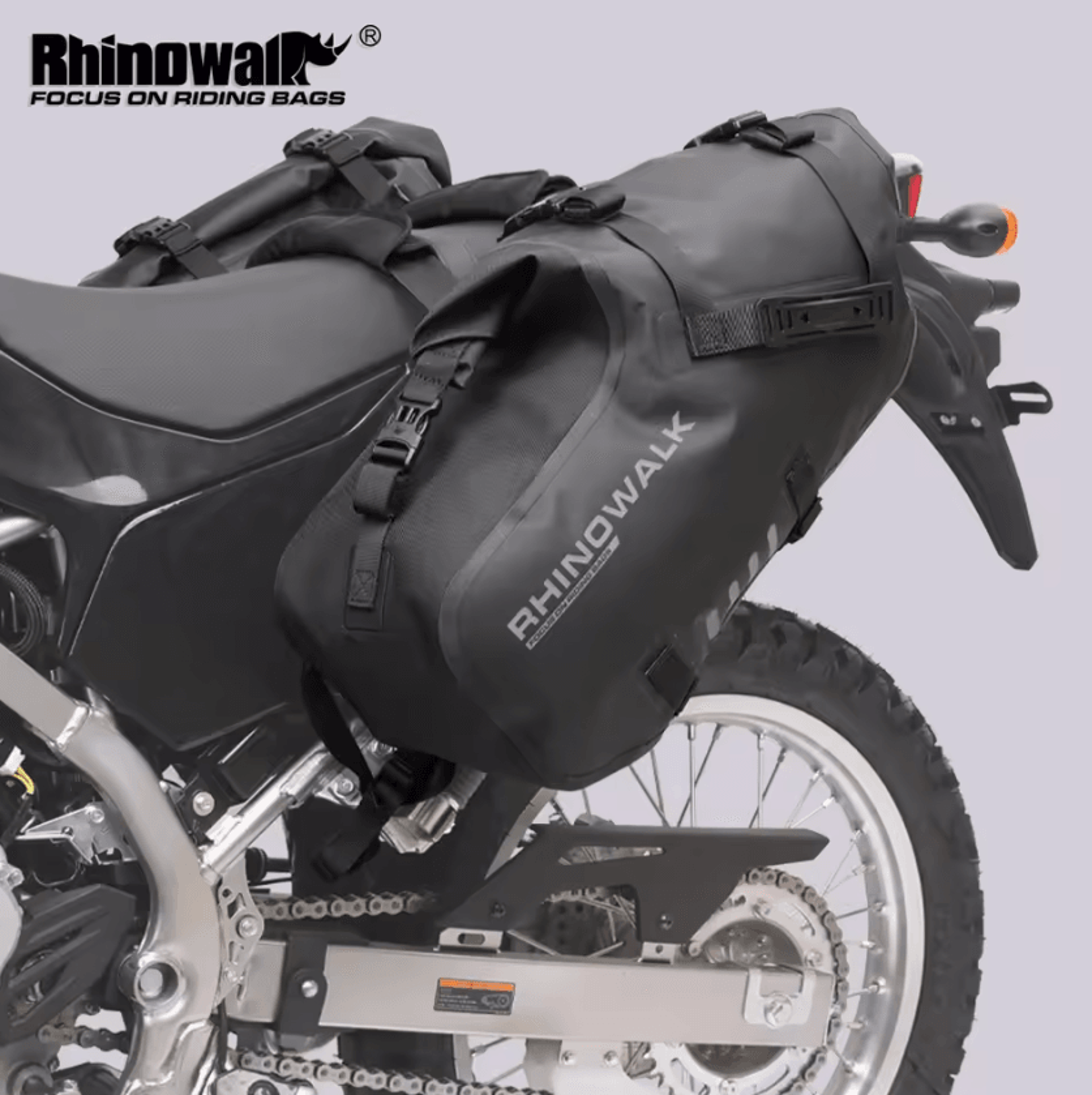 rhinowalk 18l/28l/48l waterproof motorcycle pannier saddle bags