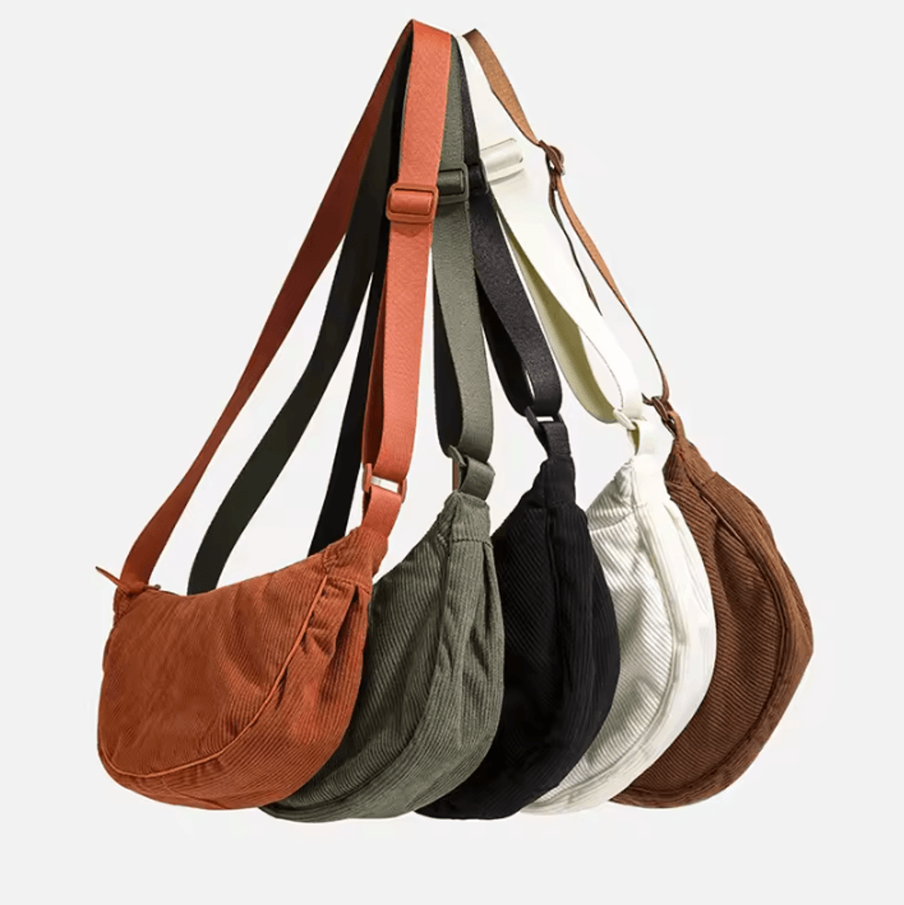 retro corduroy women's hobo bag - casual shoulder crossbody purse