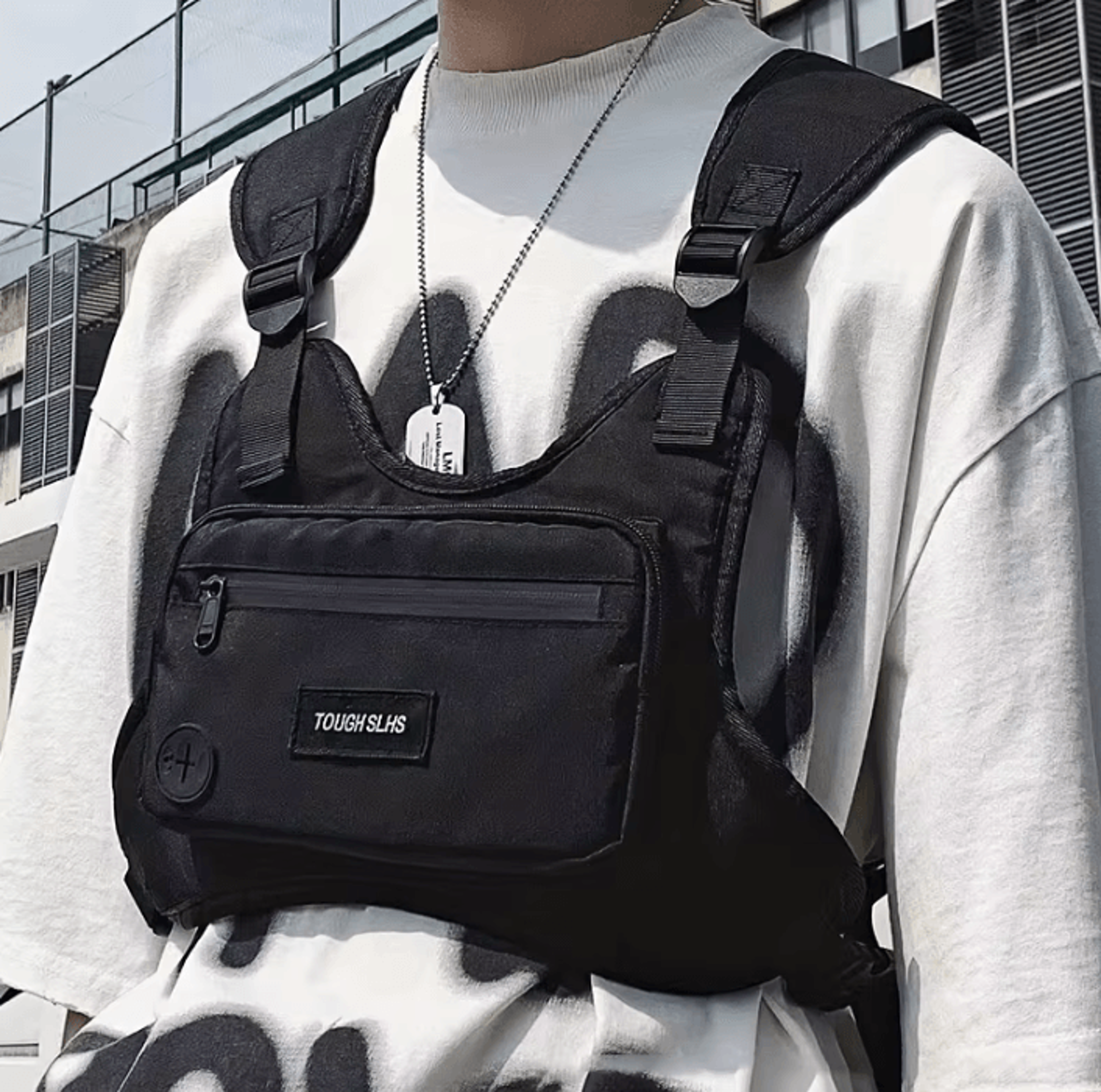 men's tactical chest rig bag - large capacity hip hop streetwear vest pack