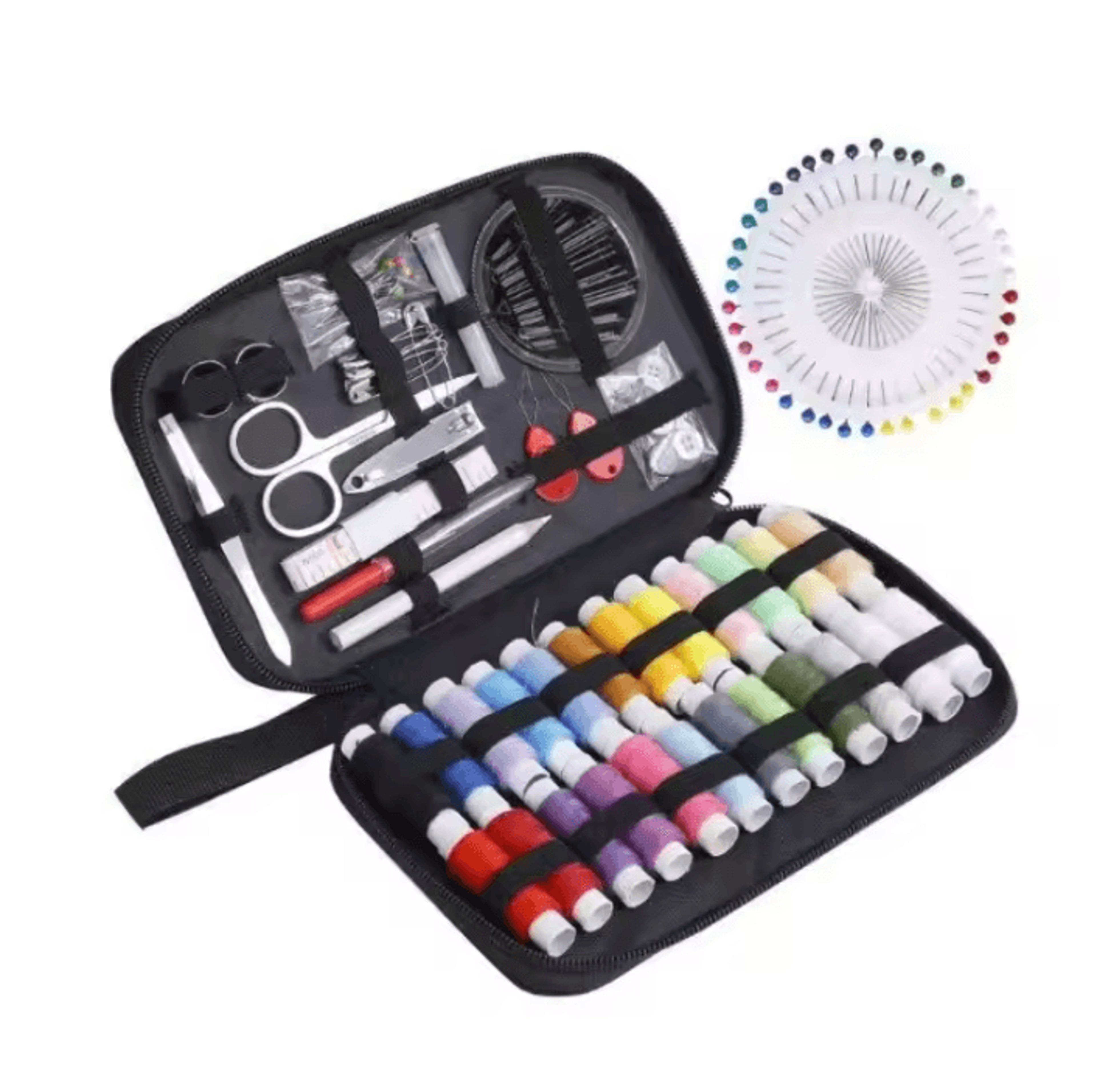 portable household sewing kit box - complete repair and mending tool set