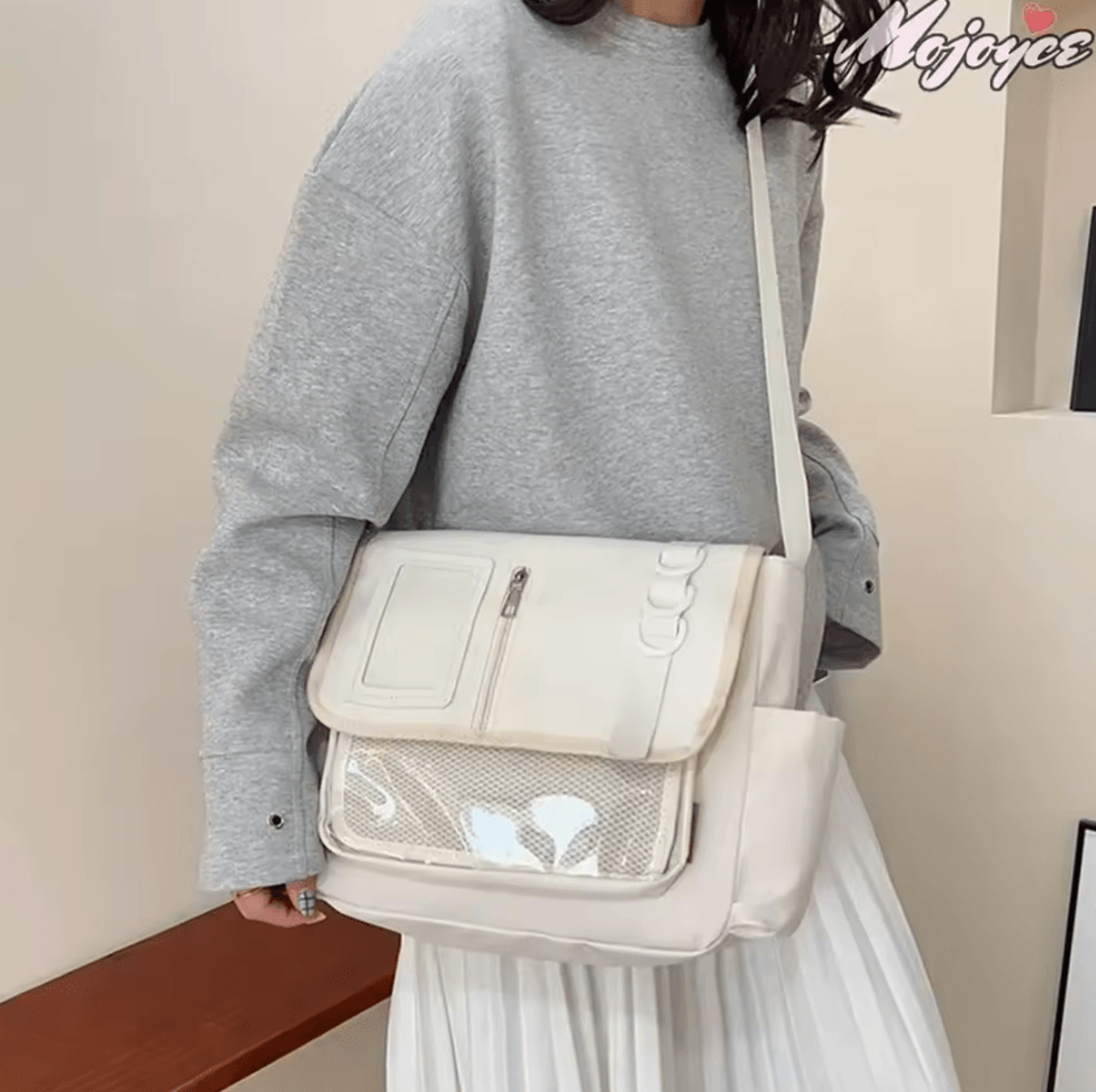 y2k japanese transparent ita bag - lightweight crossbody shoulder bag