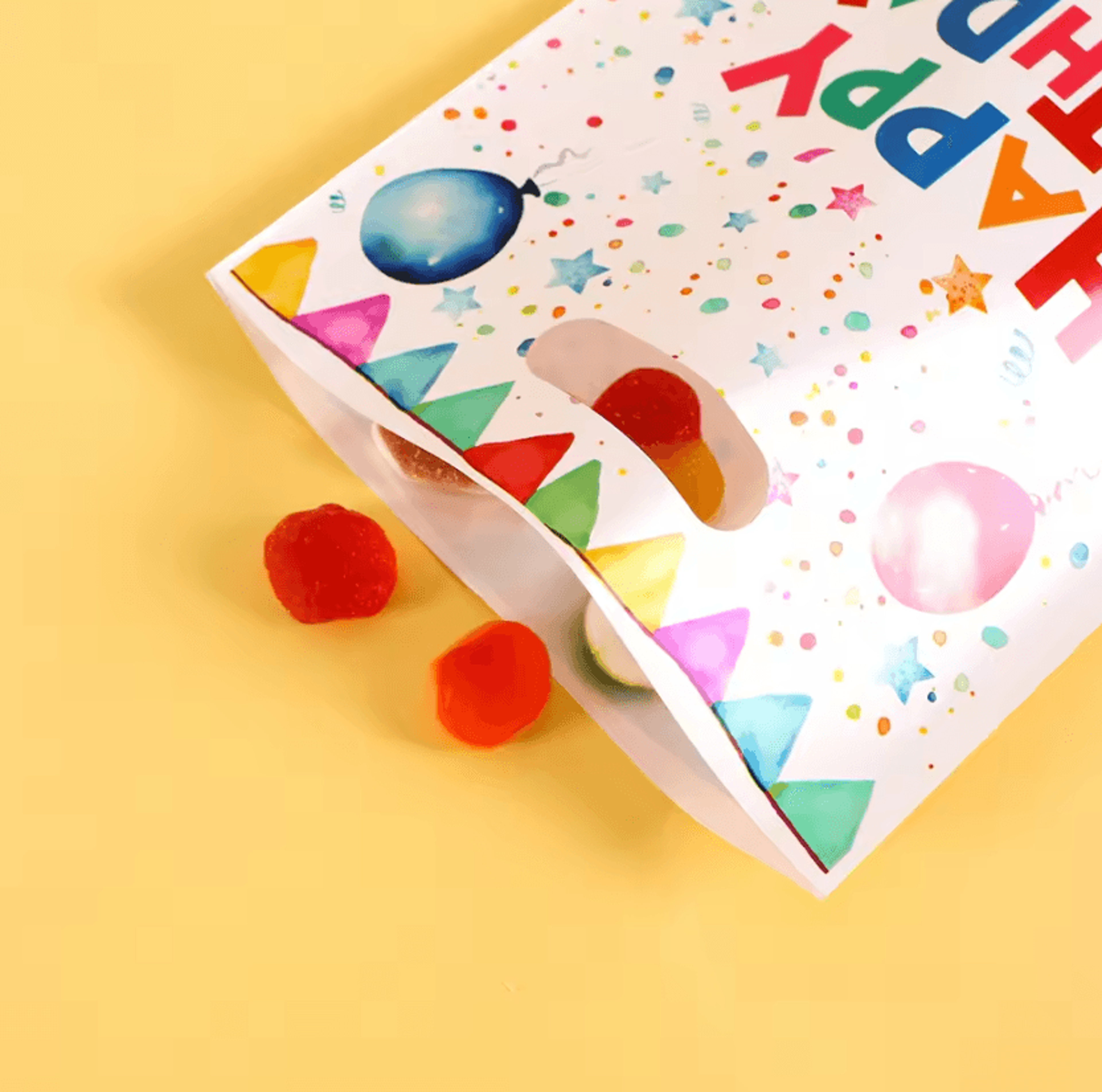 10/20/50pcs happy birthday gift bags - colorful balloon party favor bags
