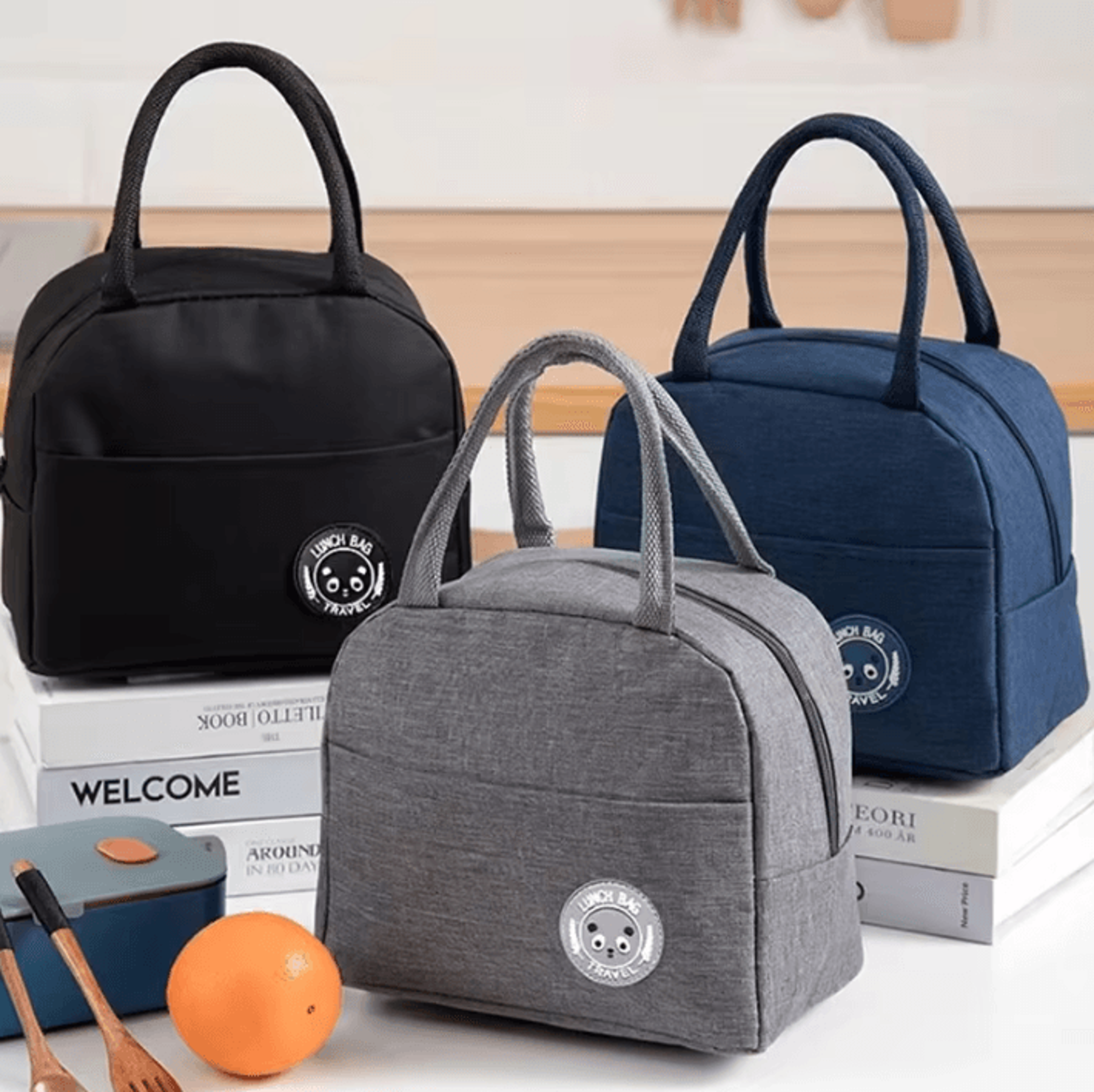insulated bento lunch bag - portable thermal meal tote