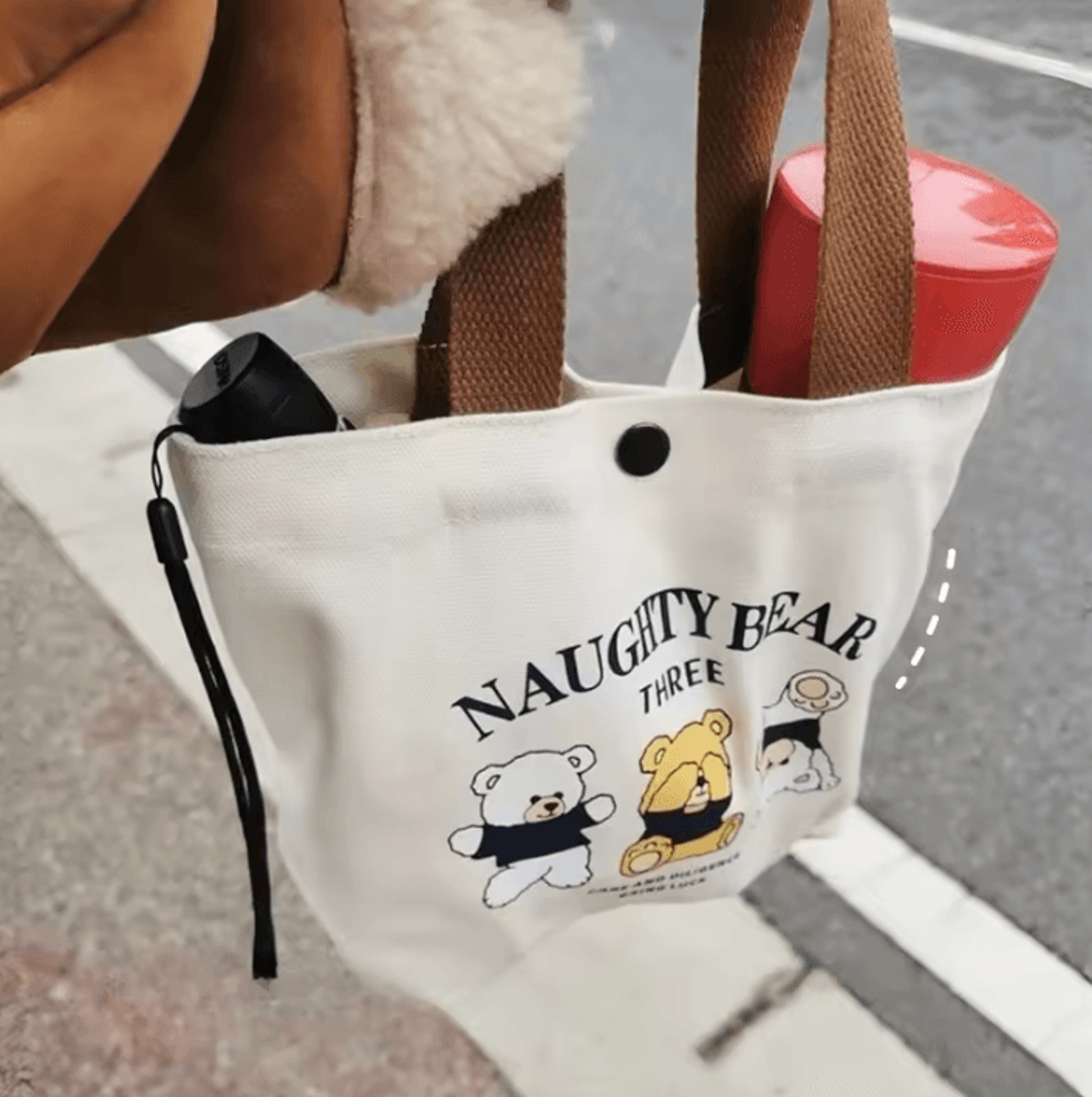 women's small canvas tote bag - lightweight everyday lunch and shopping handbag