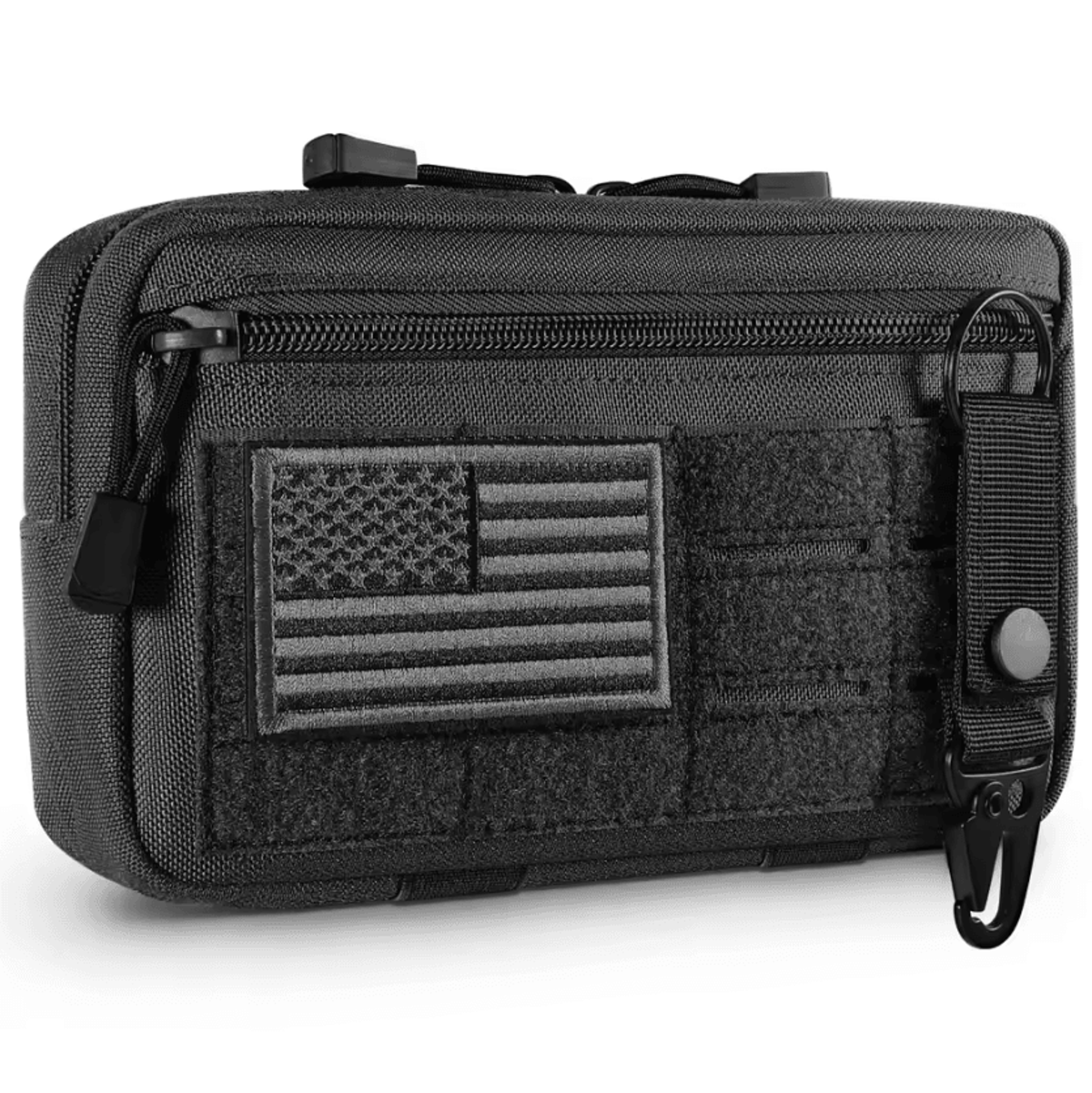 horizontal modular utility storage pack - compact gear organizer pouch