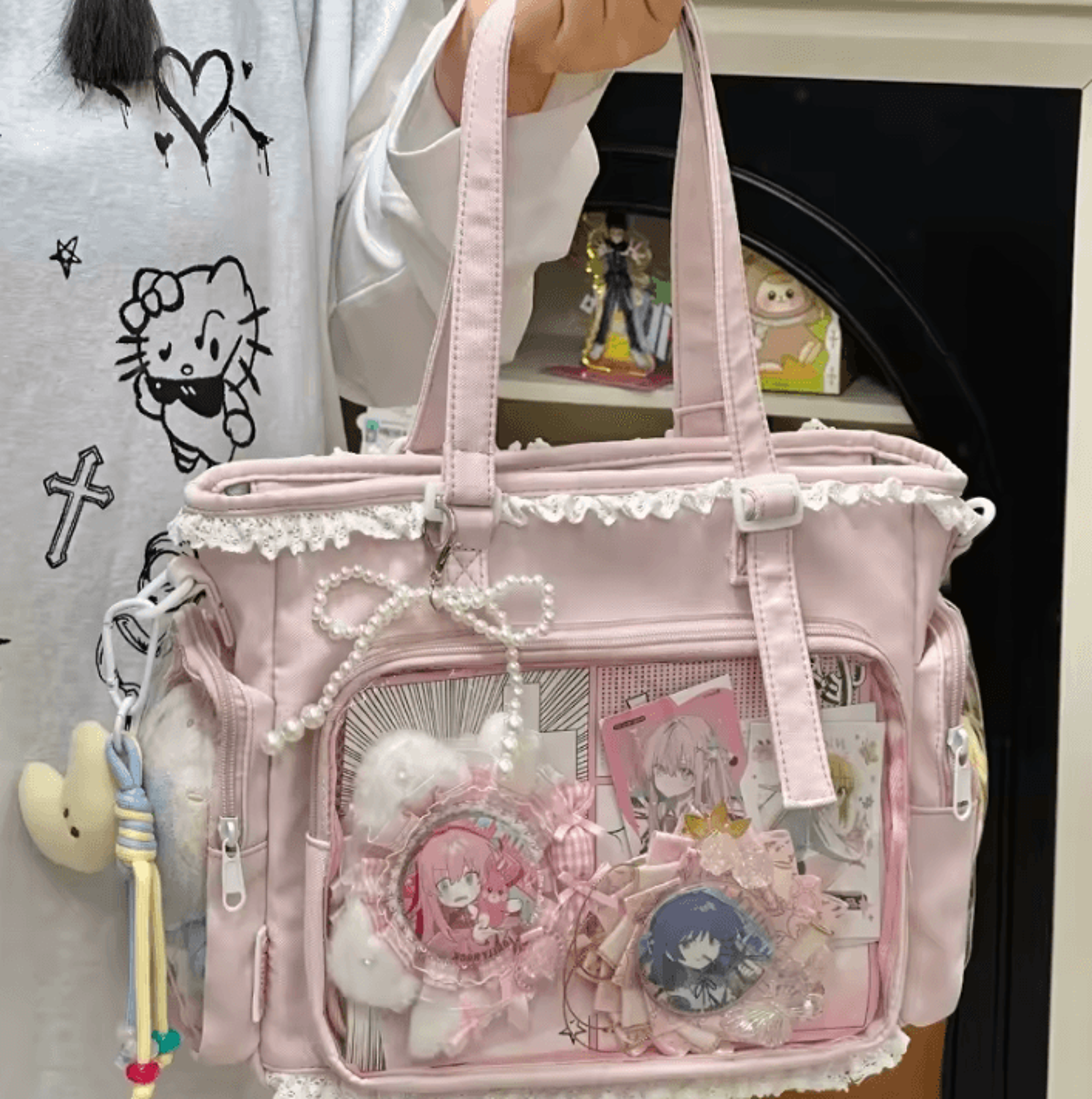 ballet girls japanese ita bags - large capacity kawaii shoulder tote