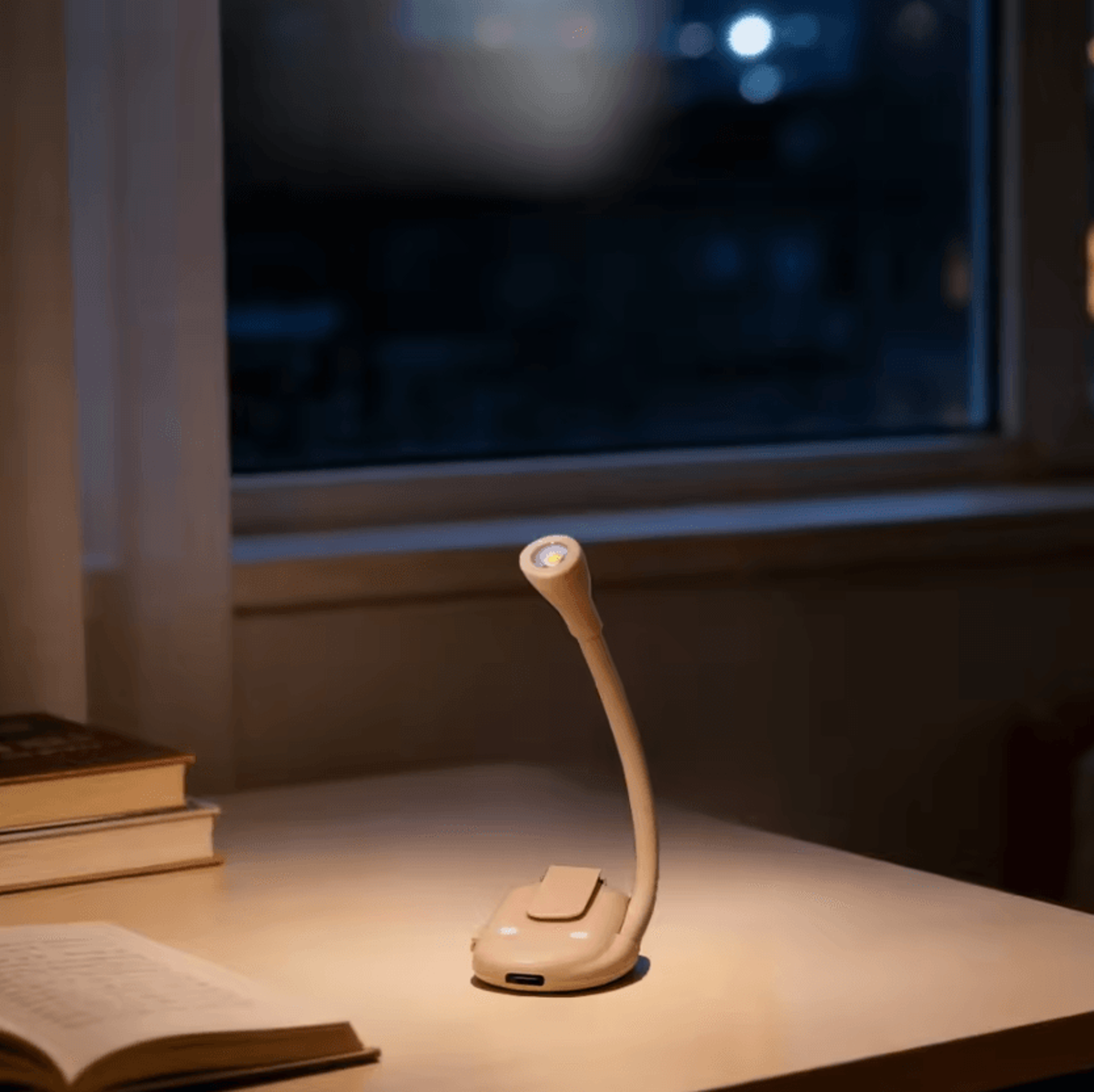 usb rechargeable mini clip on book light - 360 adjustable dimmable reading lamp