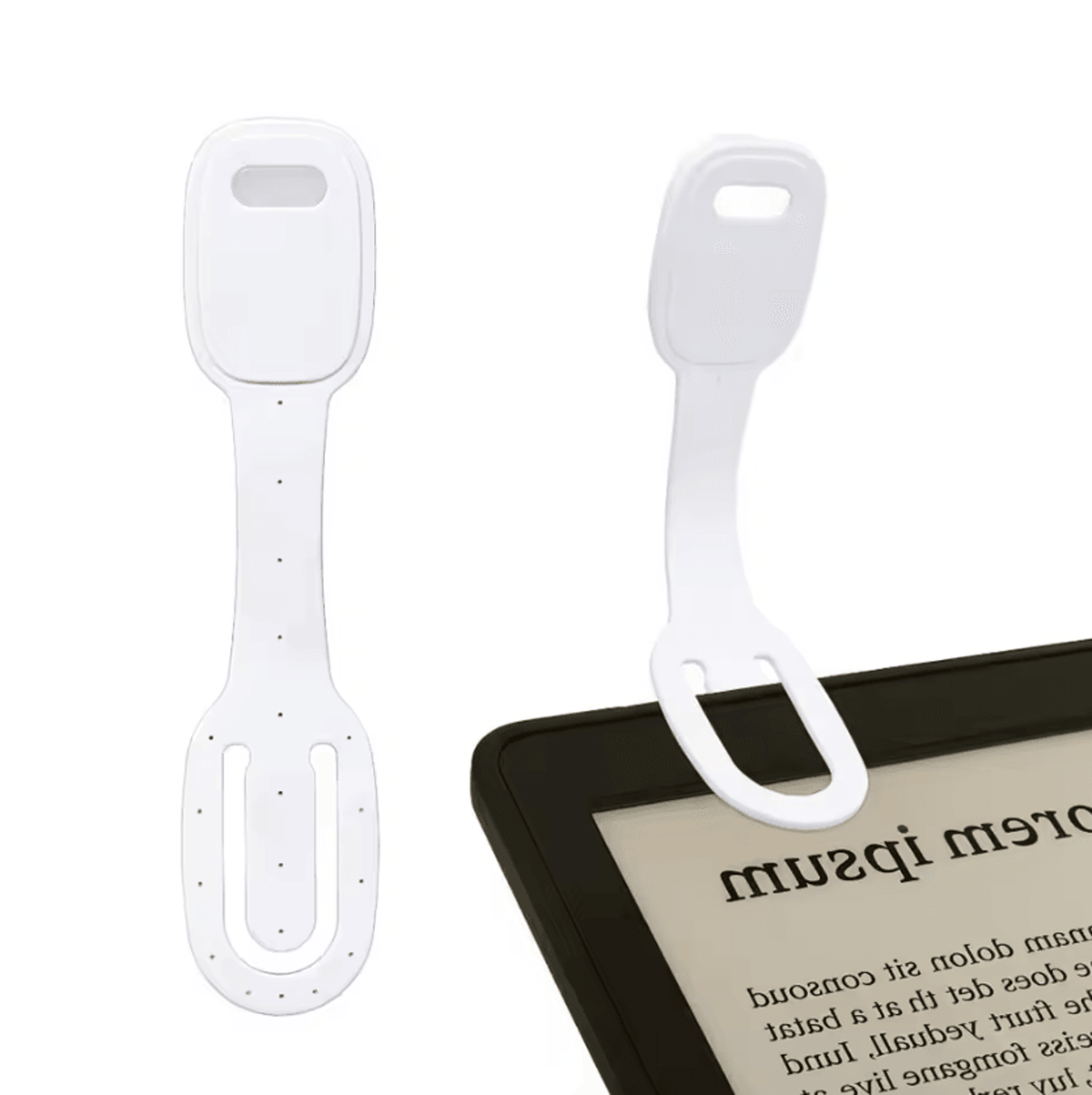 2-in-1 rechargeable bookmark book light - ultra-thin dimmable clip on reading lamp