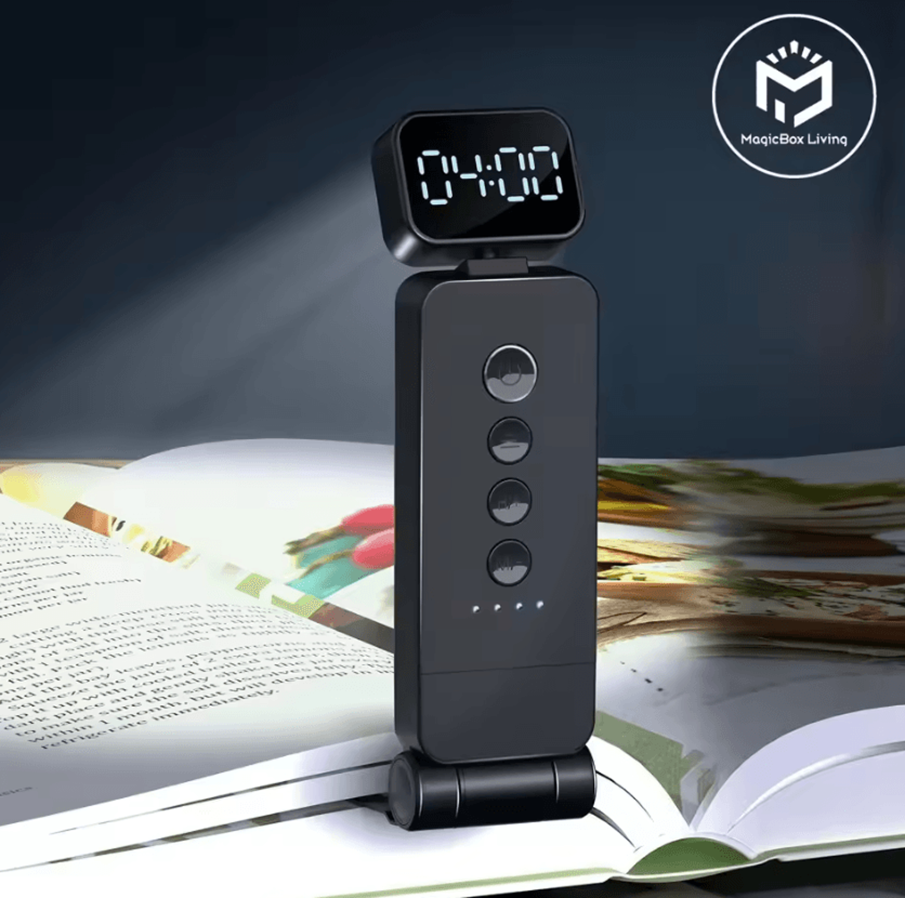 rechargeable led book light with timer - 3 color ultralight reading lamp