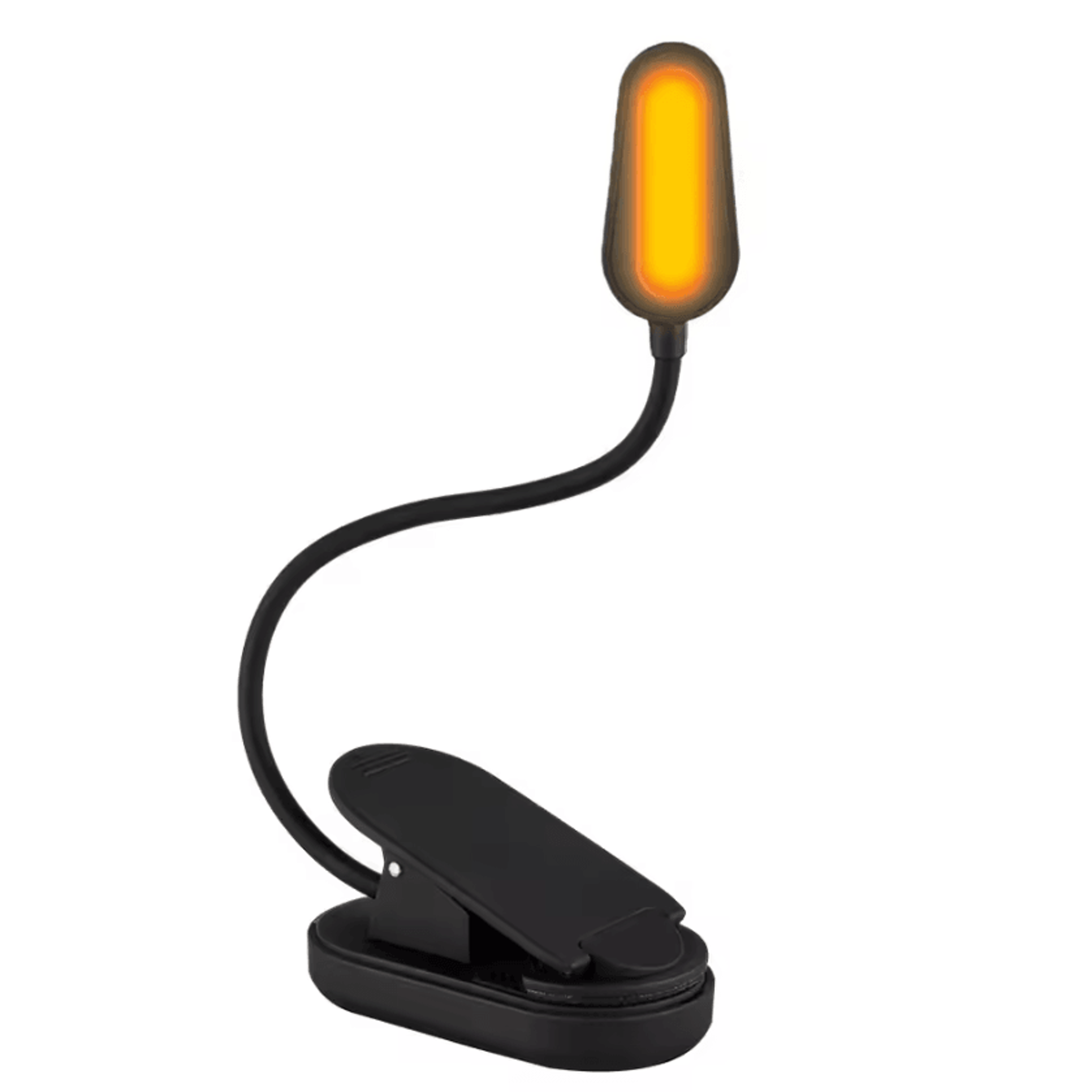 1600k amber rechargeable book light - blue light blocking clip on reading lamp