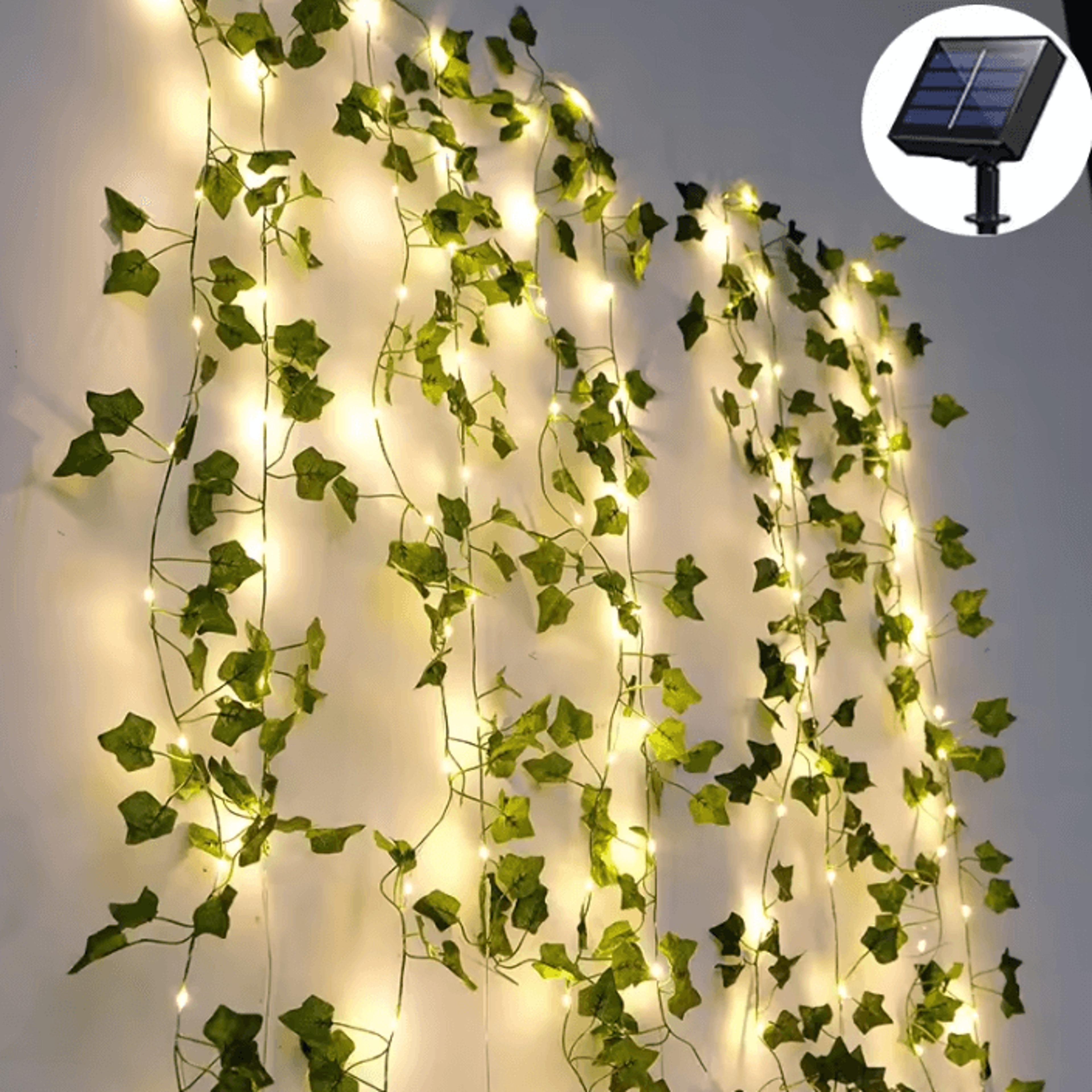 solar maple leaf fairy lights - 50/100 led waterproof outdoor garland